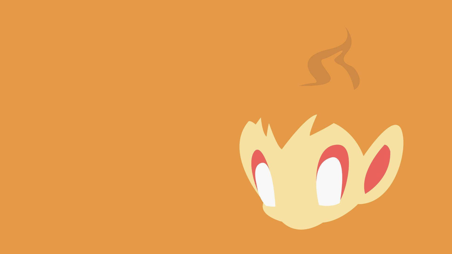 Chimchar, minimalist aesthetic, large white eyes, Full HD Desktop Wallpaper