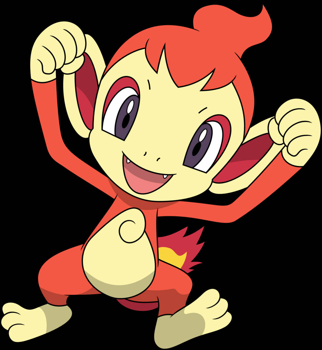 Chimchar, red hair, outfit, SD Phone Wallpaper