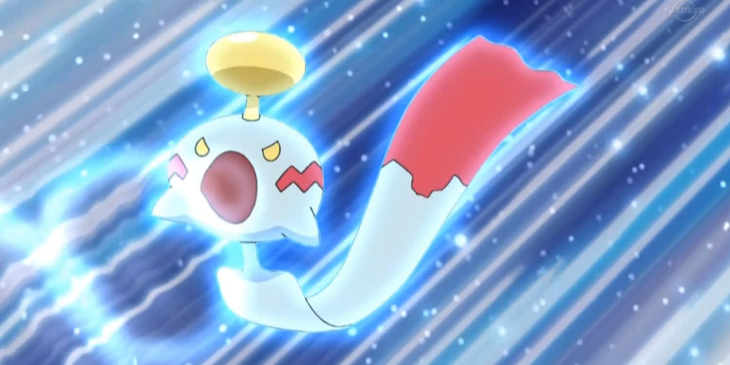Chimecho, white, red tail, HD Desktop Wallpaper
