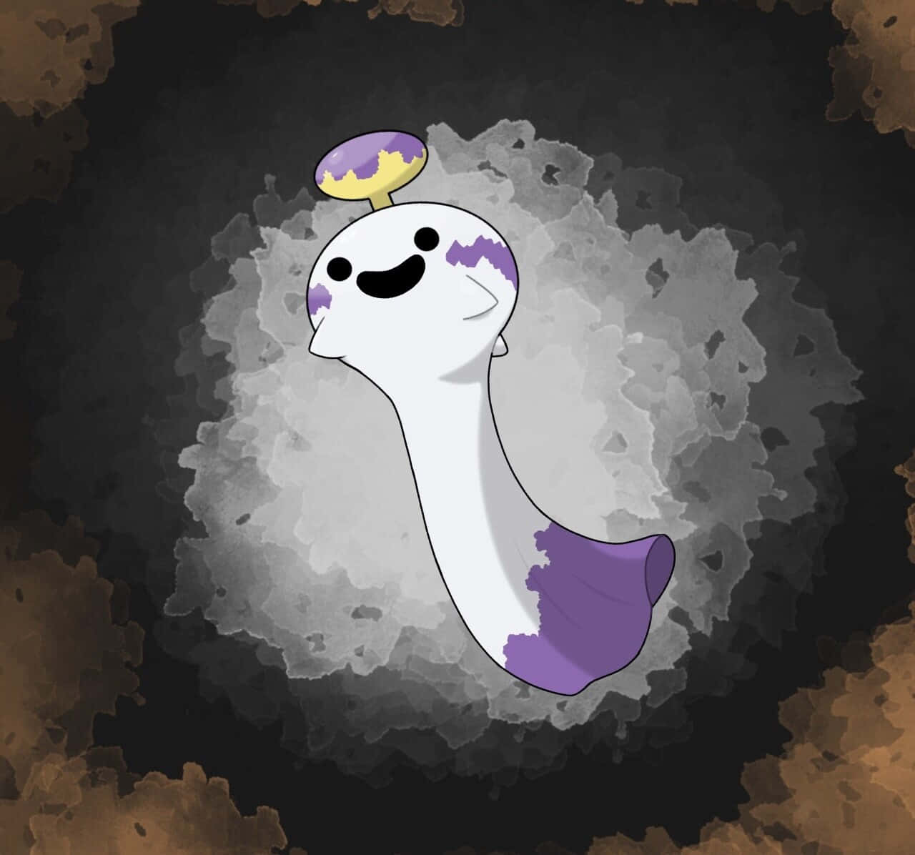 Chimecho, white ghost, purple spots, HD Desktop Wallpaper