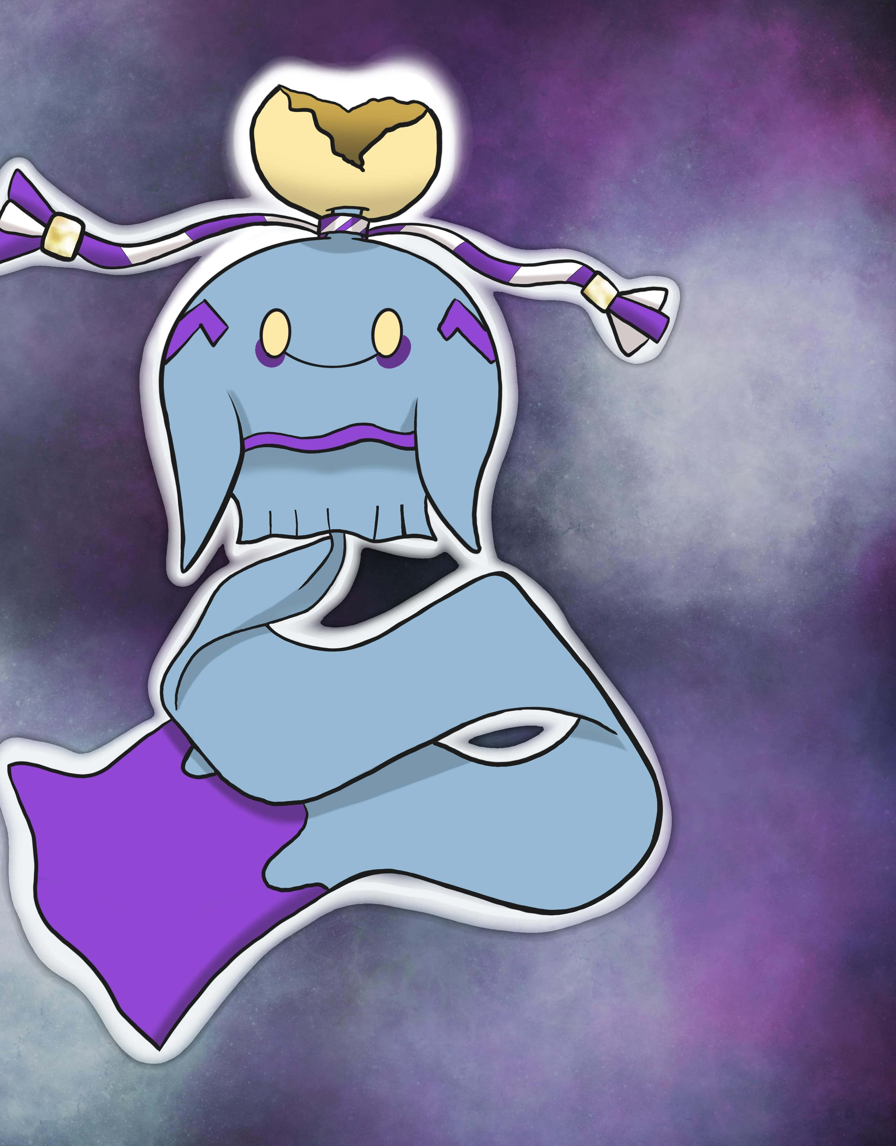 Chimecho, blue, purple accents, 4K Phone Wallpaper