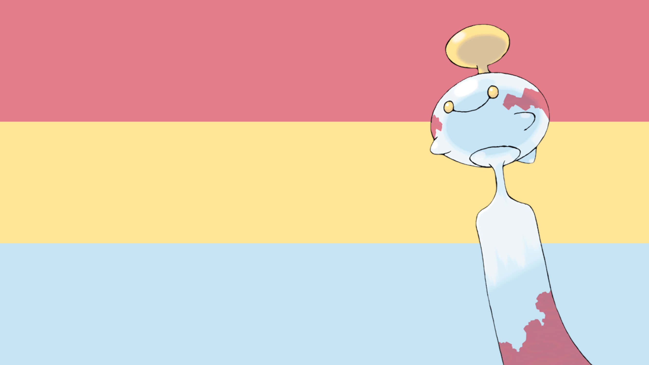 Chimecho, blue creature, yellow hat, 2K Desktop Wallpaper
