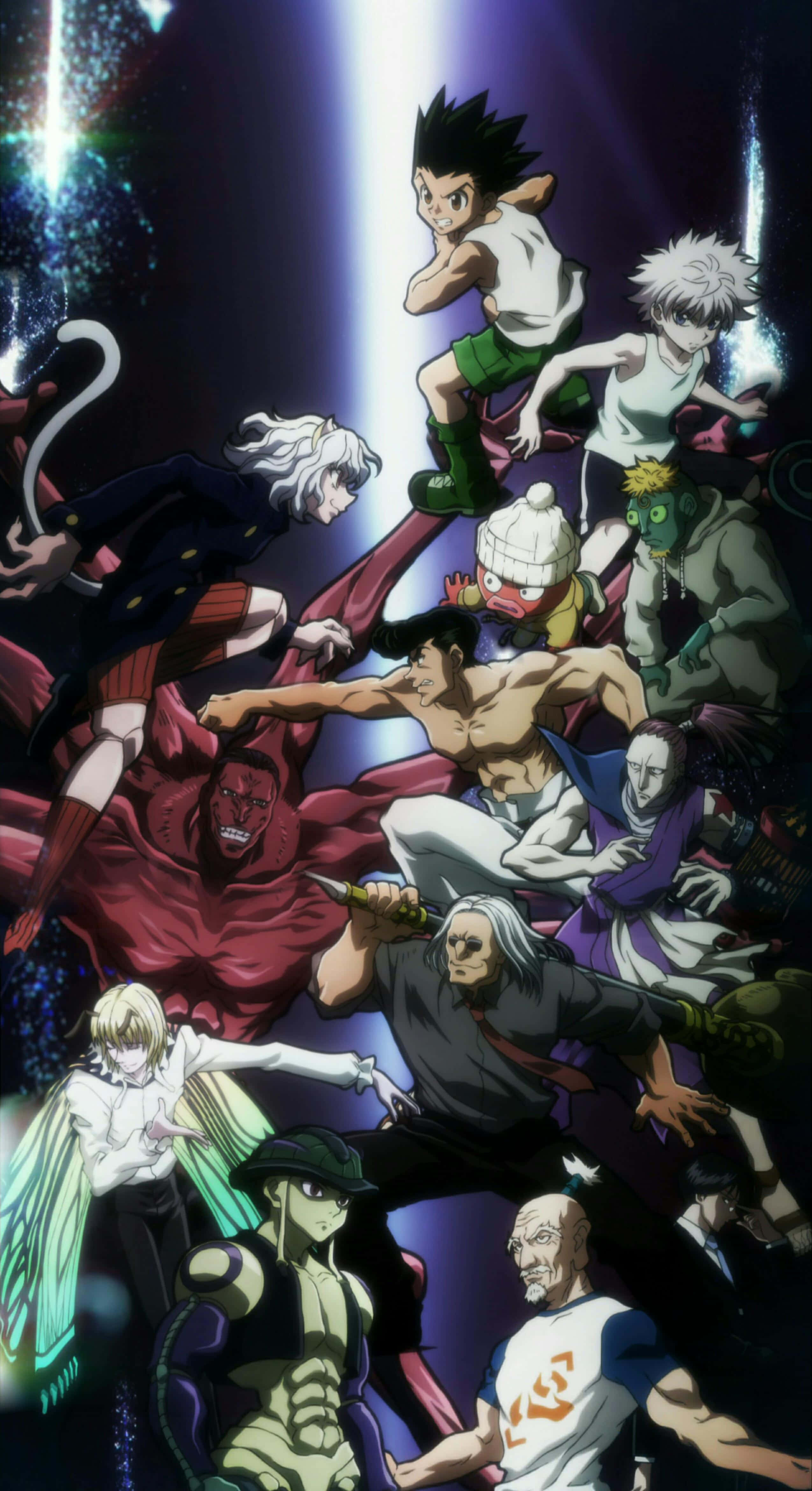 Chimera Ants, anime characters, cosmic backdrop, 4K Phone Wallpaper