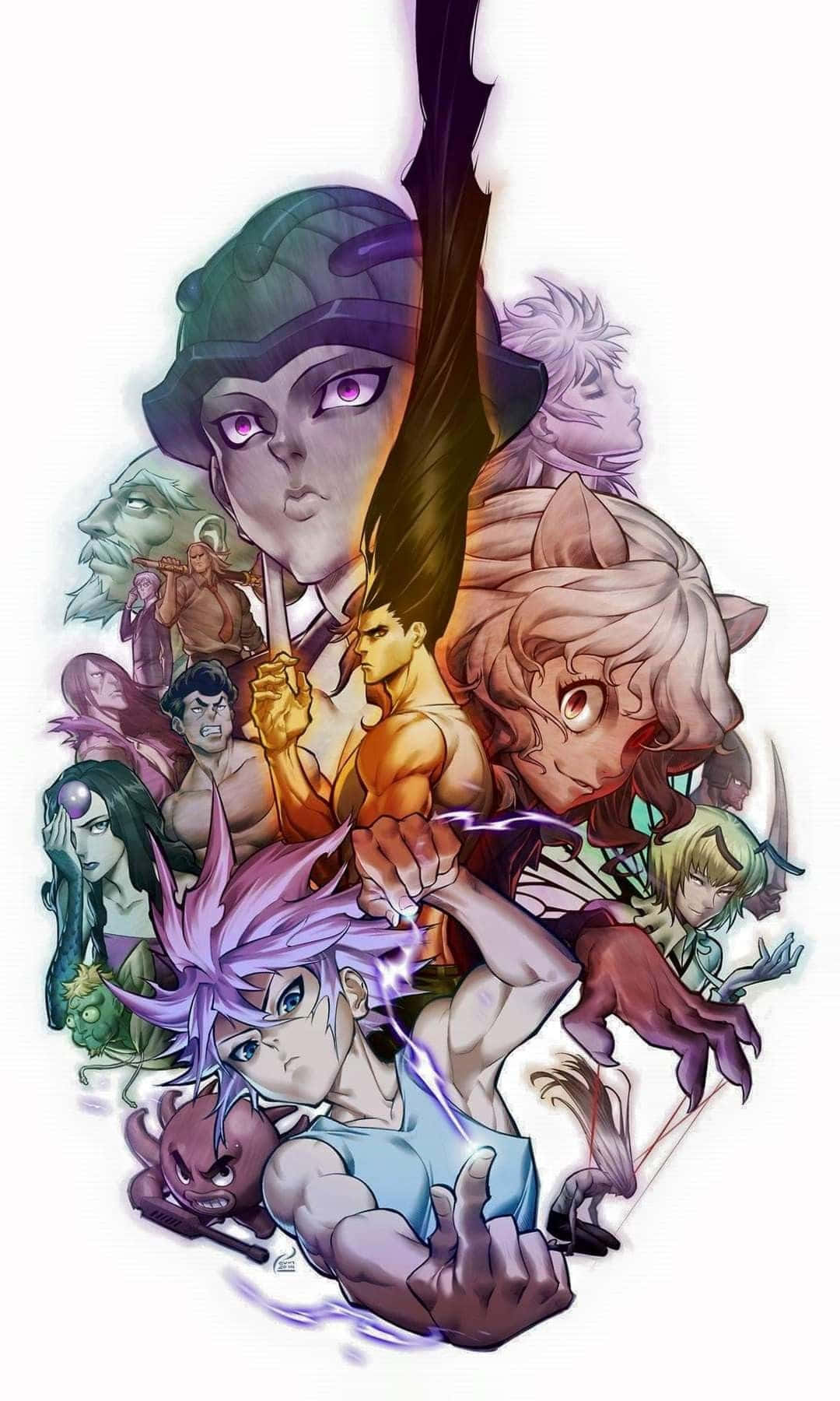 Chimera Ants, anime collage, diverse characters, HD Phone Wallpaper