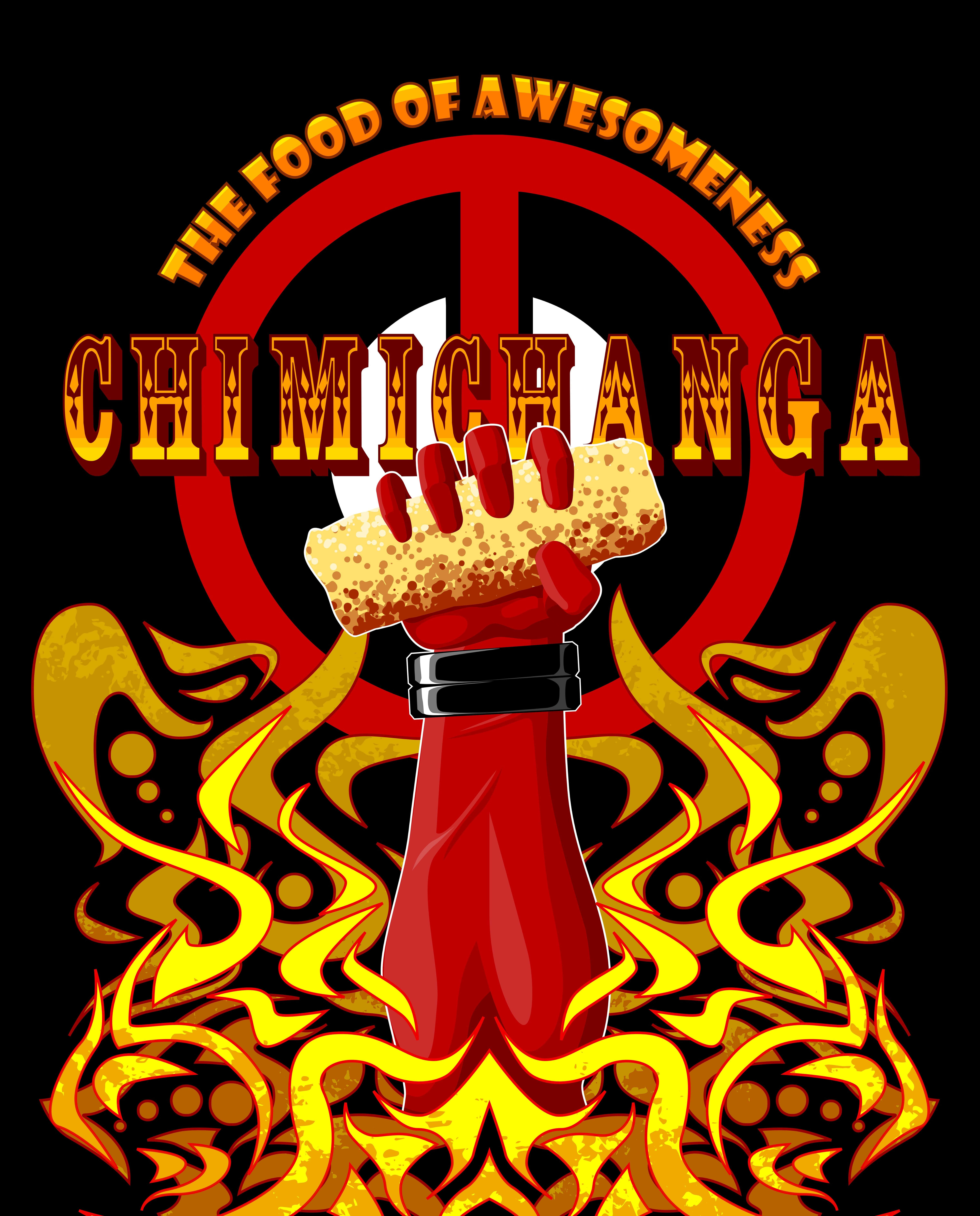 chimichangas, red fist, fiery yellow flames, 5K Phone Wallpaper