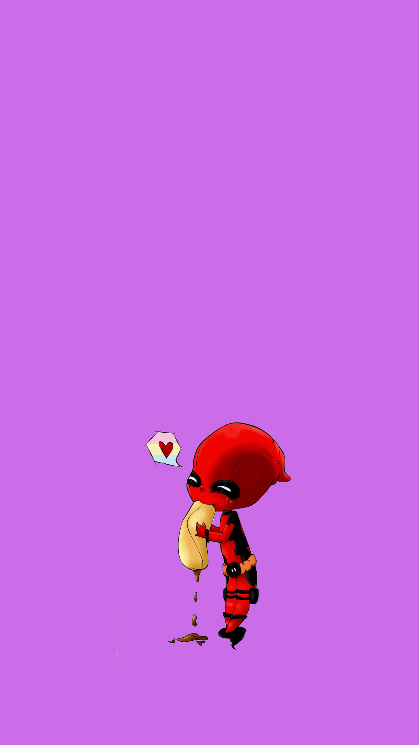 Chimichangas, 1350 x 2400, chibi Deadpool, Full HD Phone Wallpaper