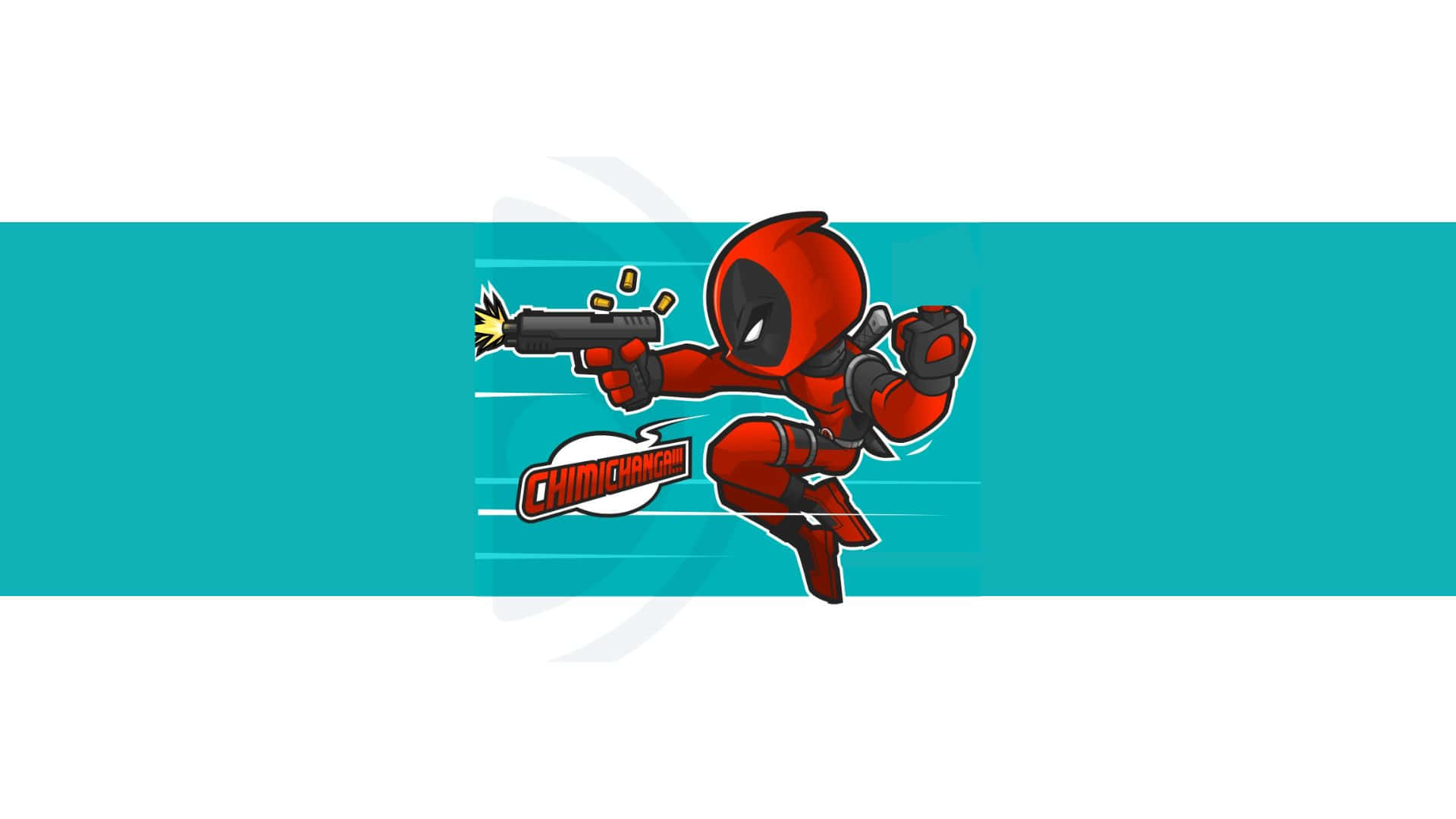 Chimichangas, chibi Deadpool, red suit, Full HD Desktop Wallpaper