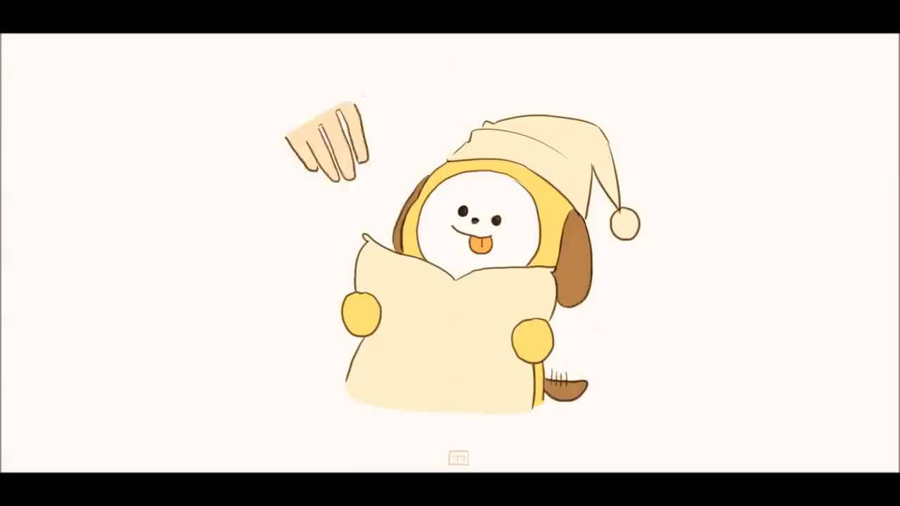 Chimmy Bt21, yellow pajama set, nightcap, HD Desktop Wallpaper