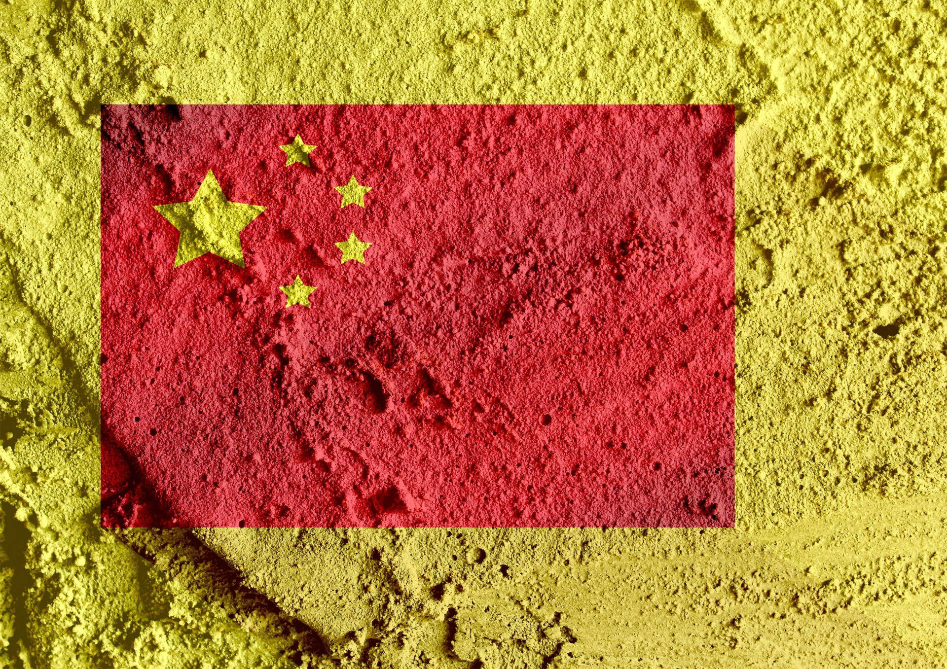 China flag, red, yellow, Full HD Desktop Wallpaper