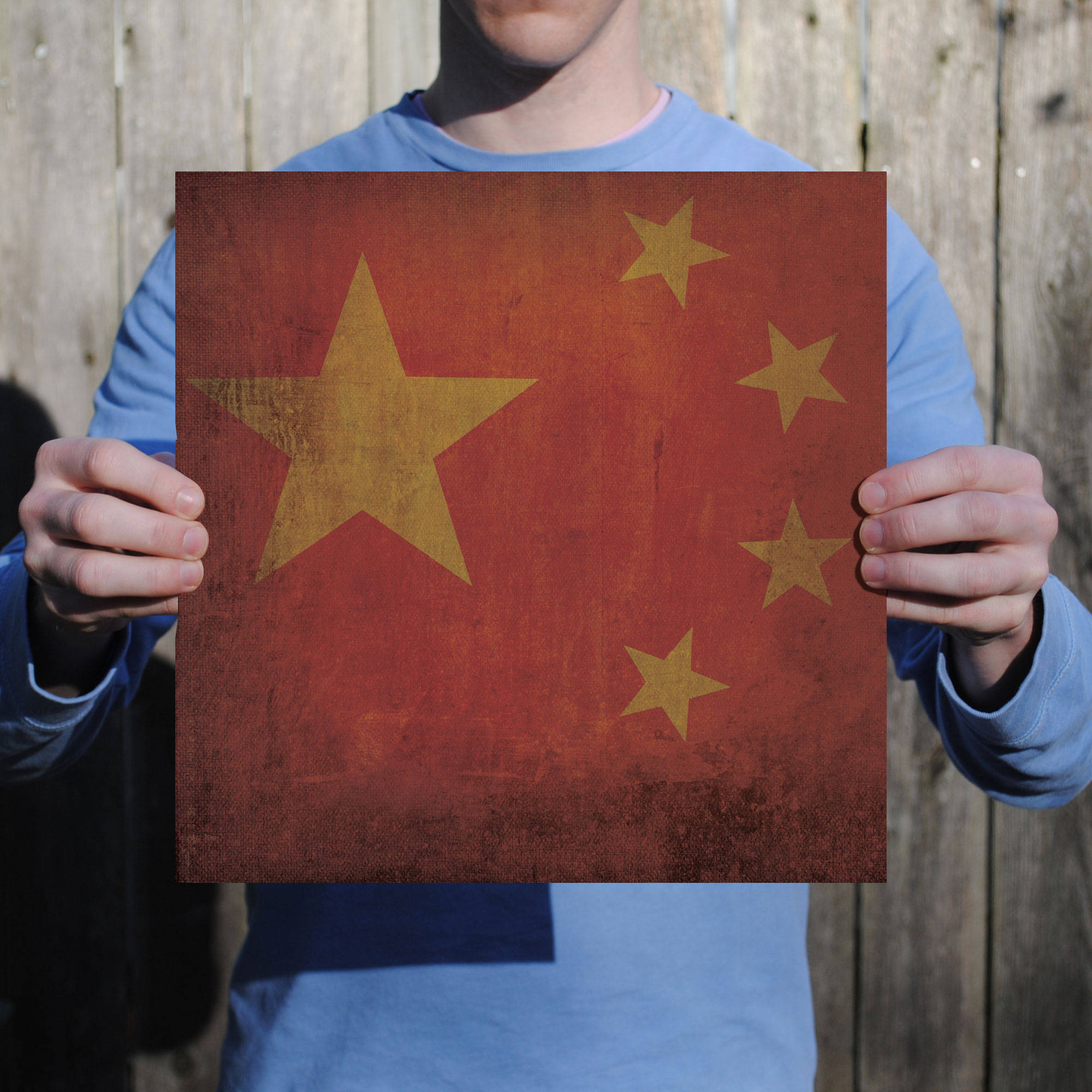 China flag, red flag, gold stars, Full HD Desktop Wallpaper