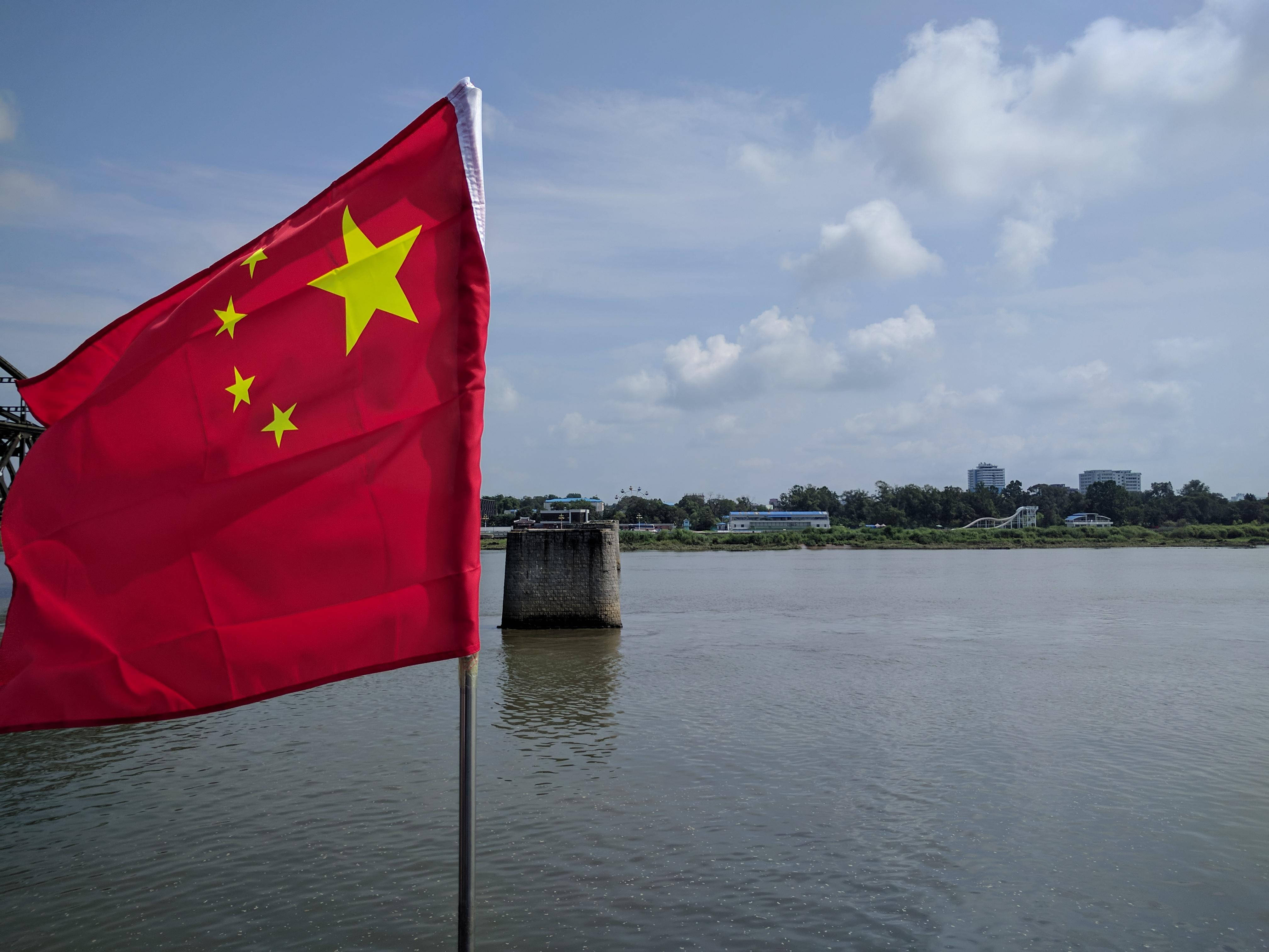 China flag, red, yellow stars, 4K Desktop Wallpaper