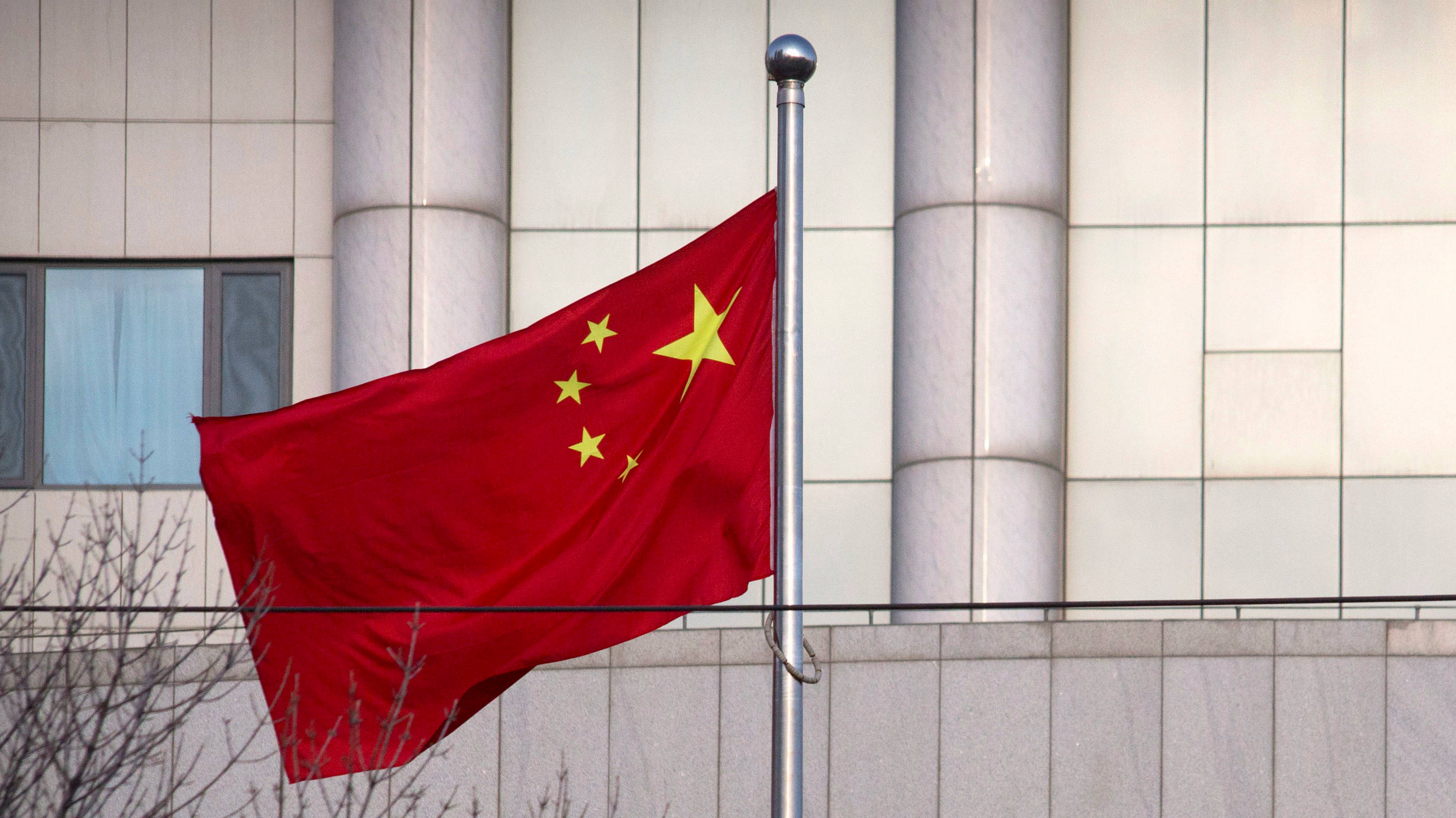 China flag, red, yellow stars, 2K Desktop Wallpaper