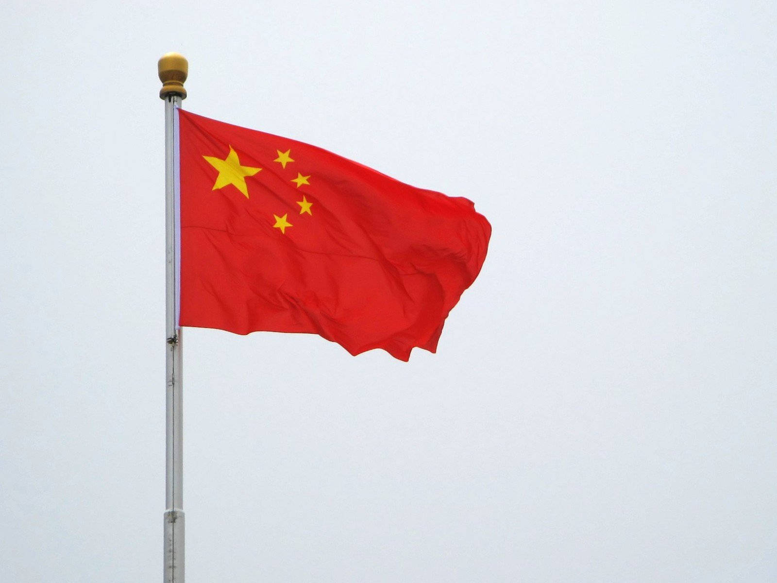 China flag, red, yellow stars, HD Desktop Wallpaper
