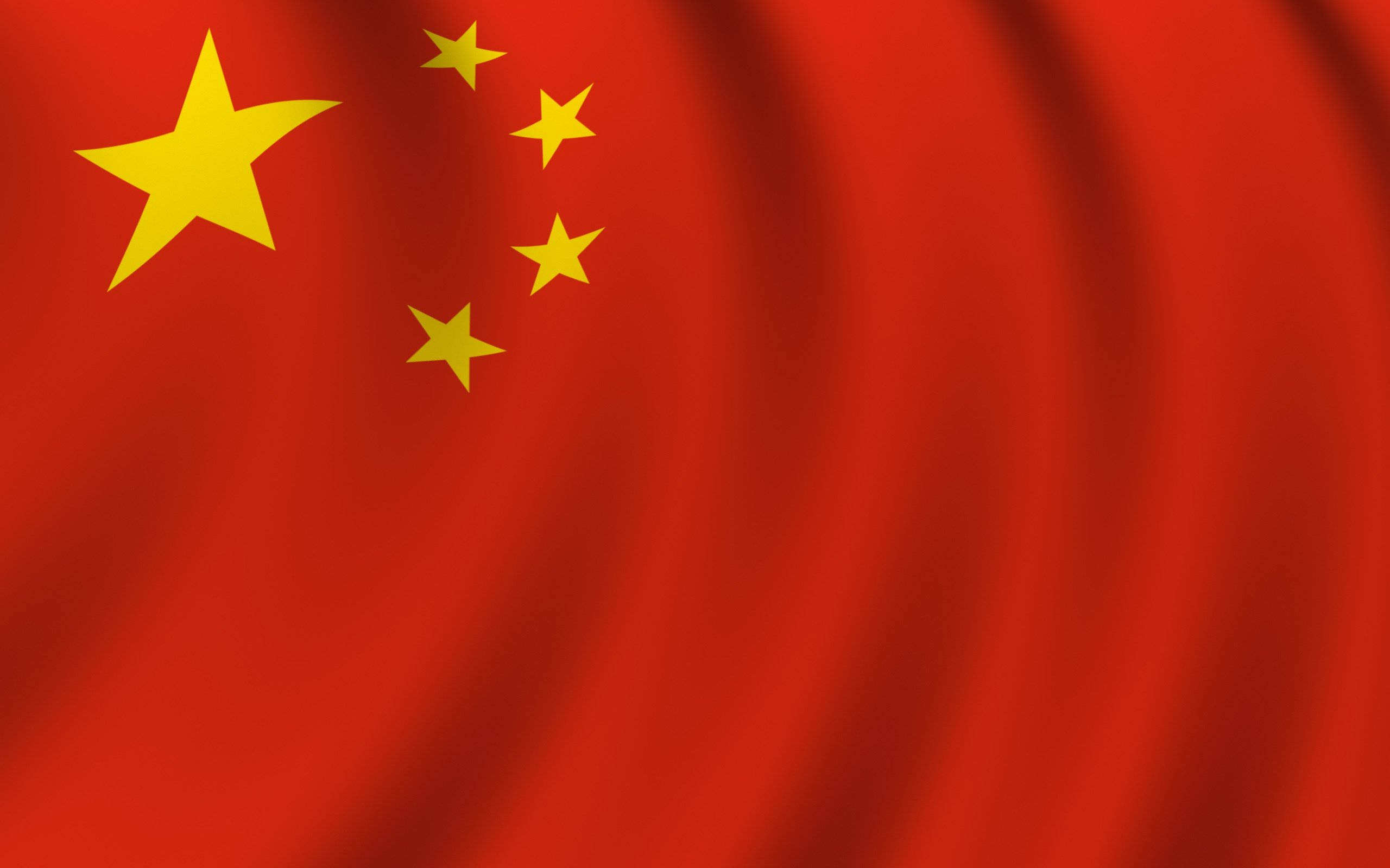 China flag, vibrant red, golden stars, 2K Desktop Wallpaper