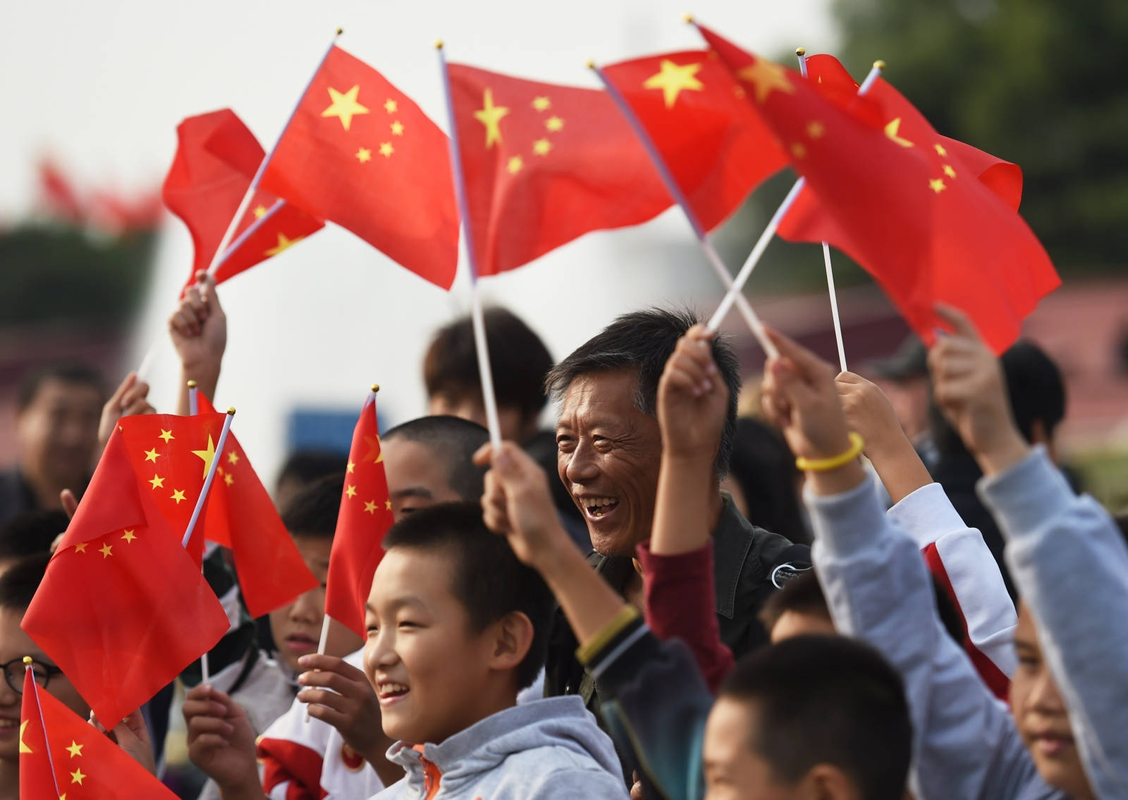 China flag, red, yellow stars, HD Desktop Wallpaper