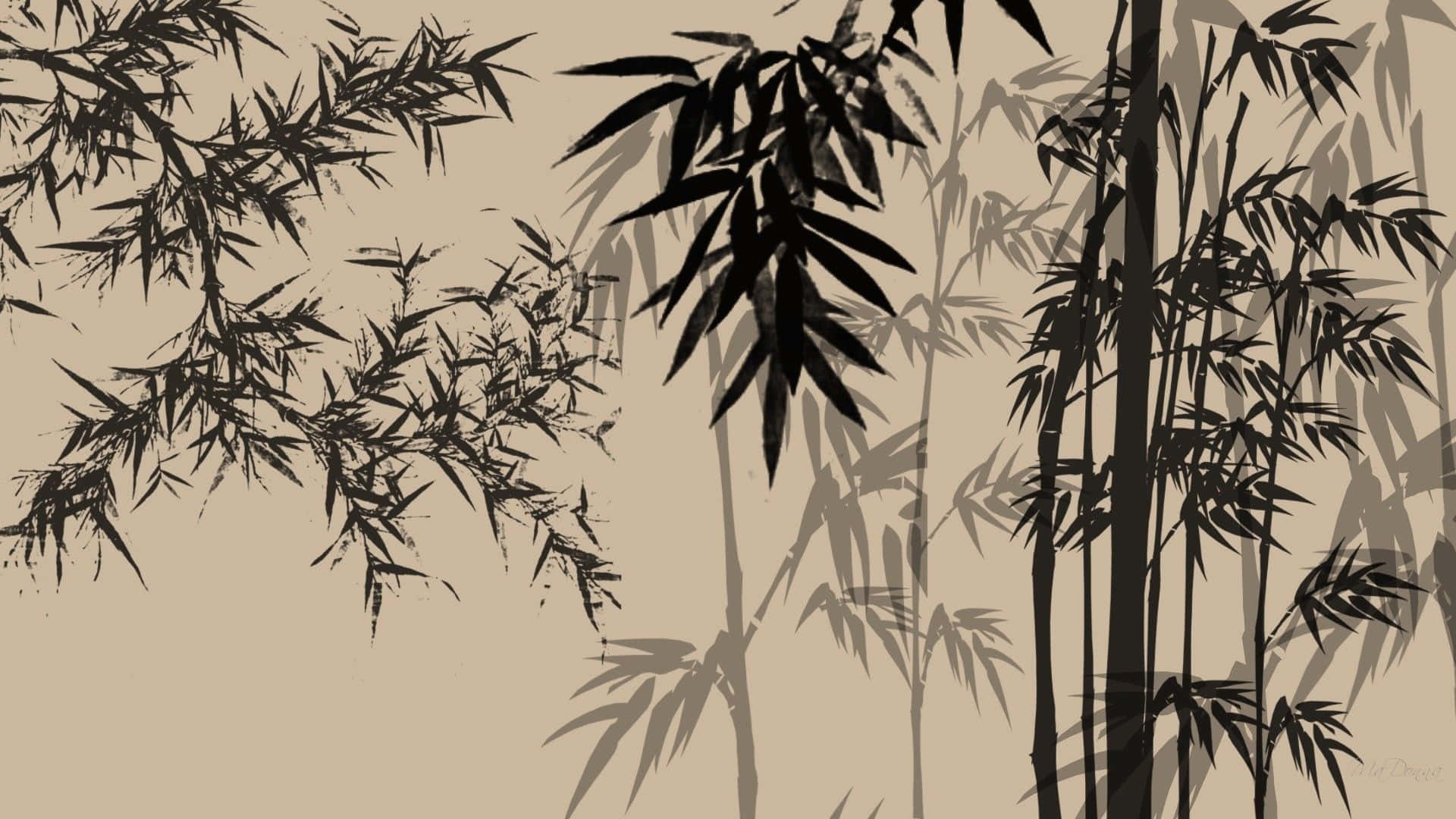 Chinese Bamboo, autumn, black bamboo, Full HD Desktop Wallpaper