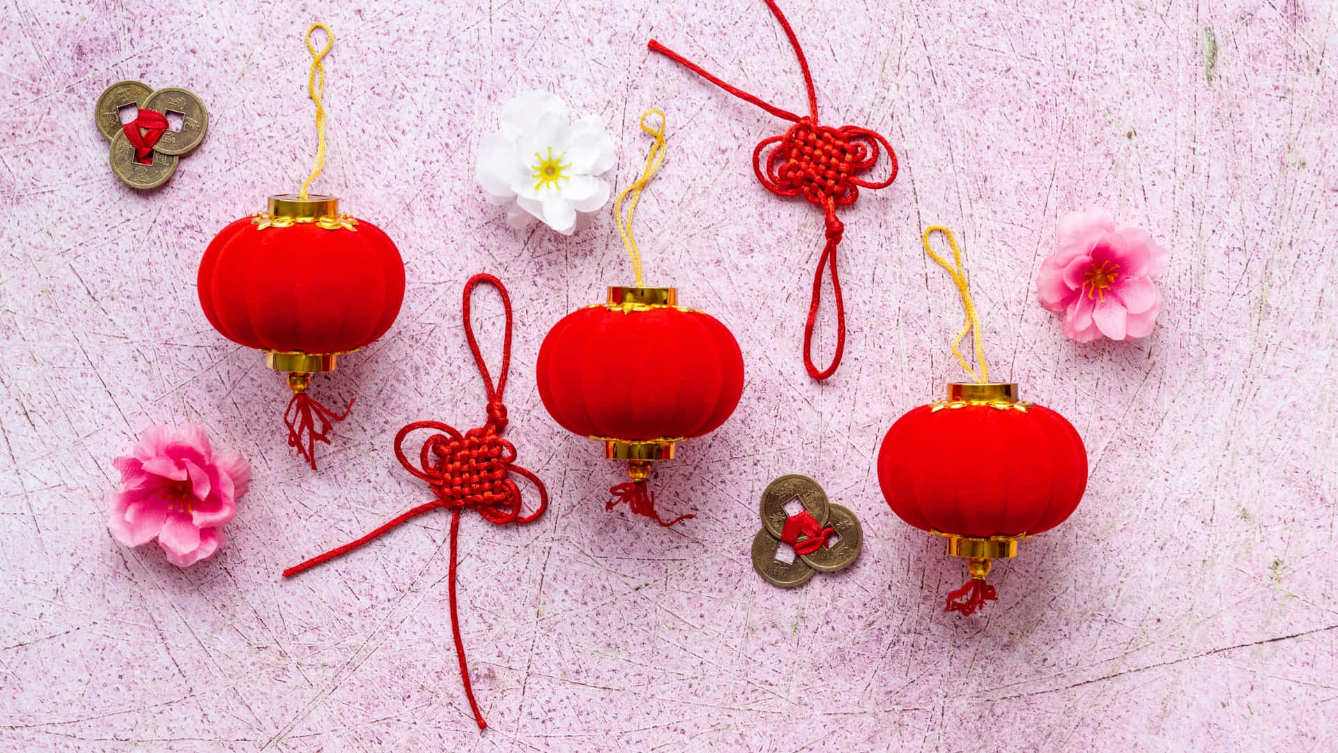 Chinese Knots, lanterns, red lanterns, Full HD Desktop Wallpaper