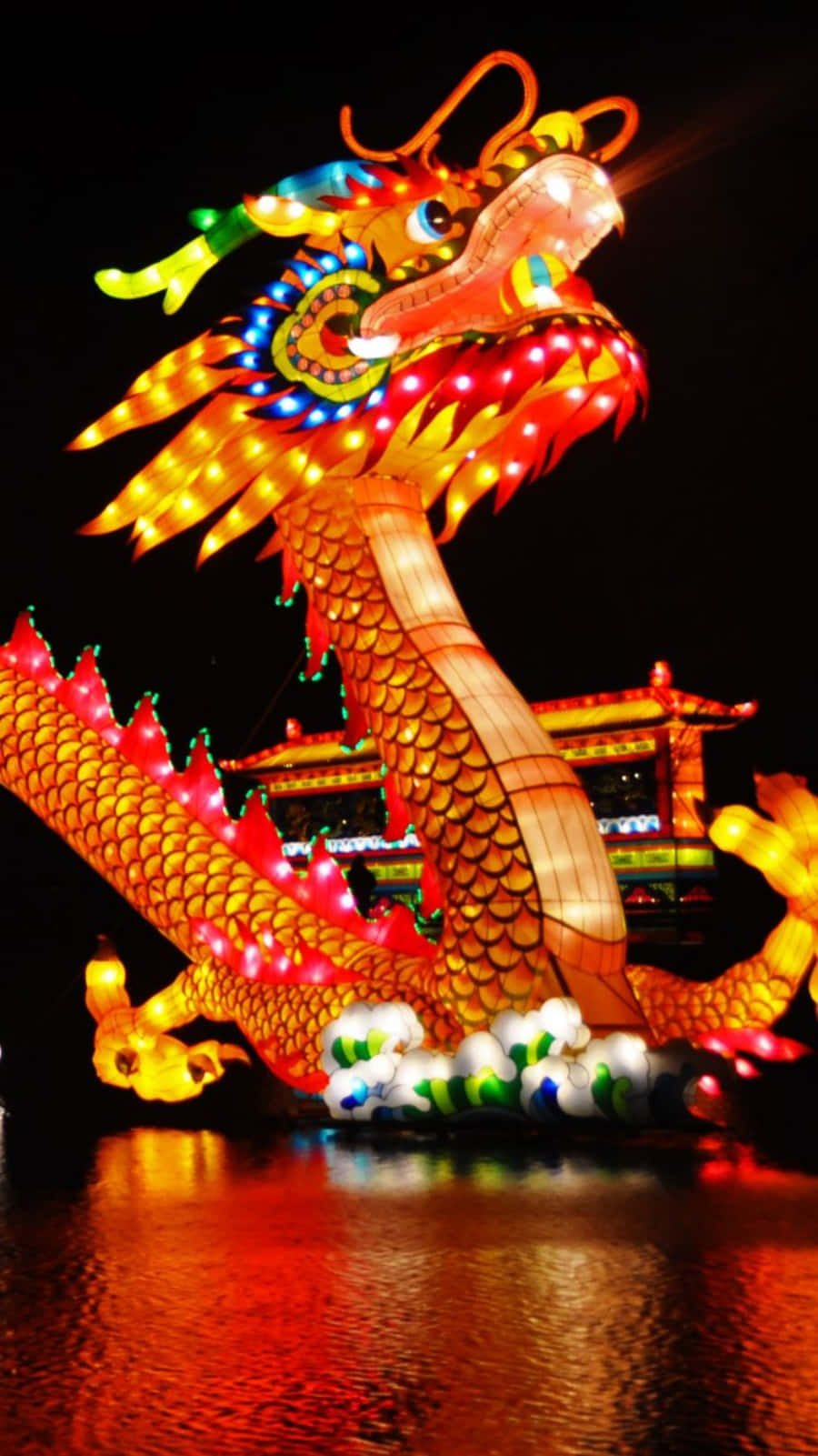 Chinese New Year, iPhone, dragon lantern, HD Phone Wallpaper