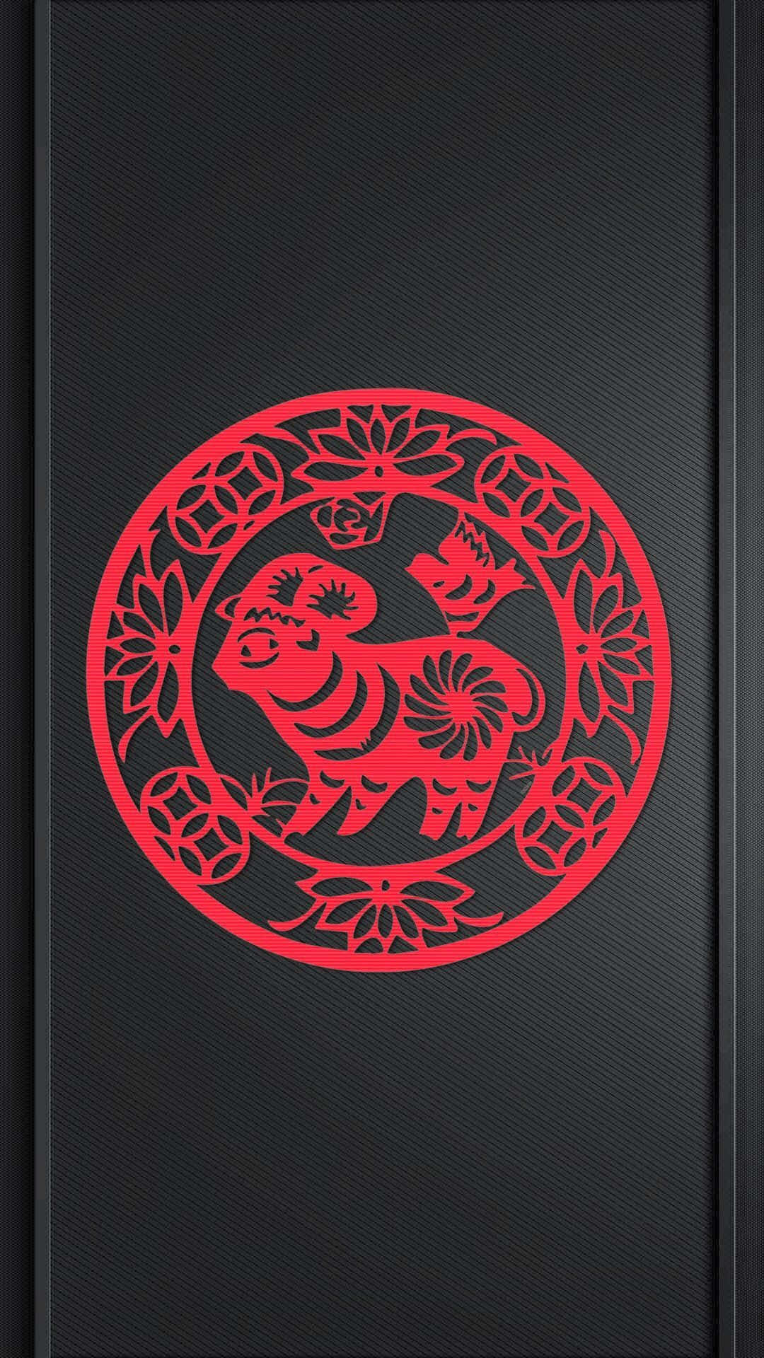 Chinese New Year, iPhone, red paper-cut bull, Full HD Phone Wallpaper