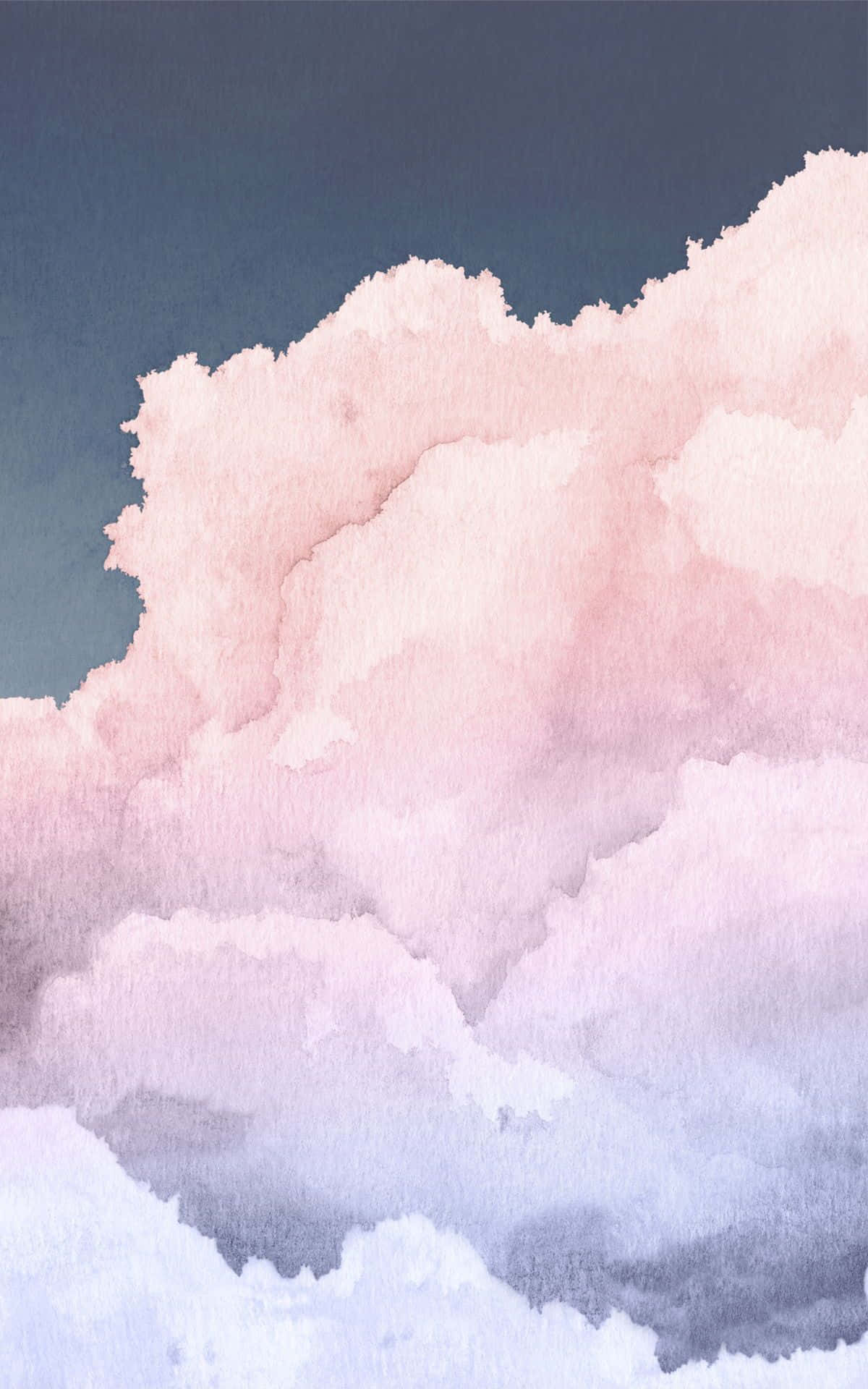 pink watercolor, clouds, pink, Full HD Phone Wallpaper