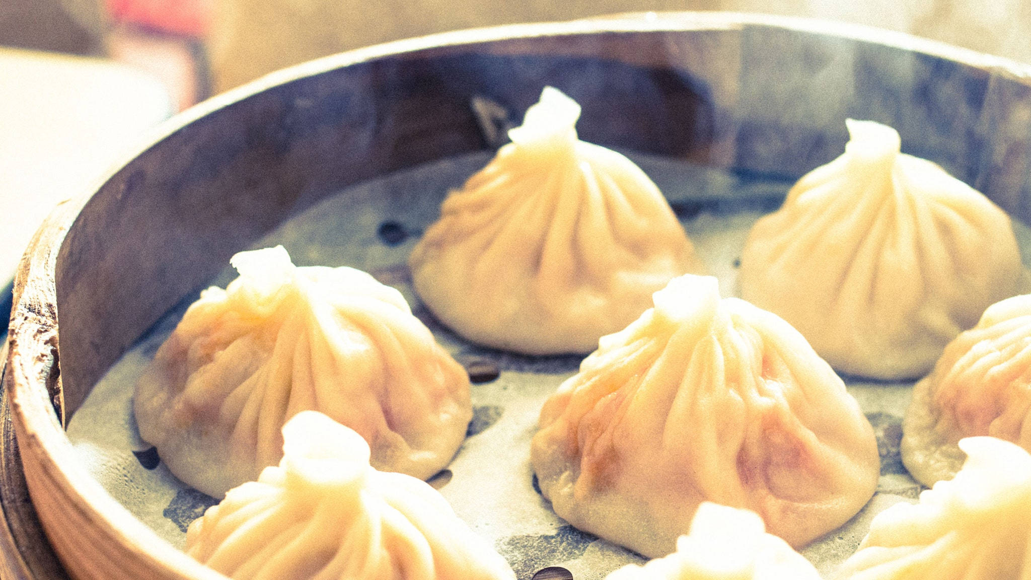 steamed xiaolongbao, pleated tops, wooden steamer basket, Full HD Desktop Wallpaper