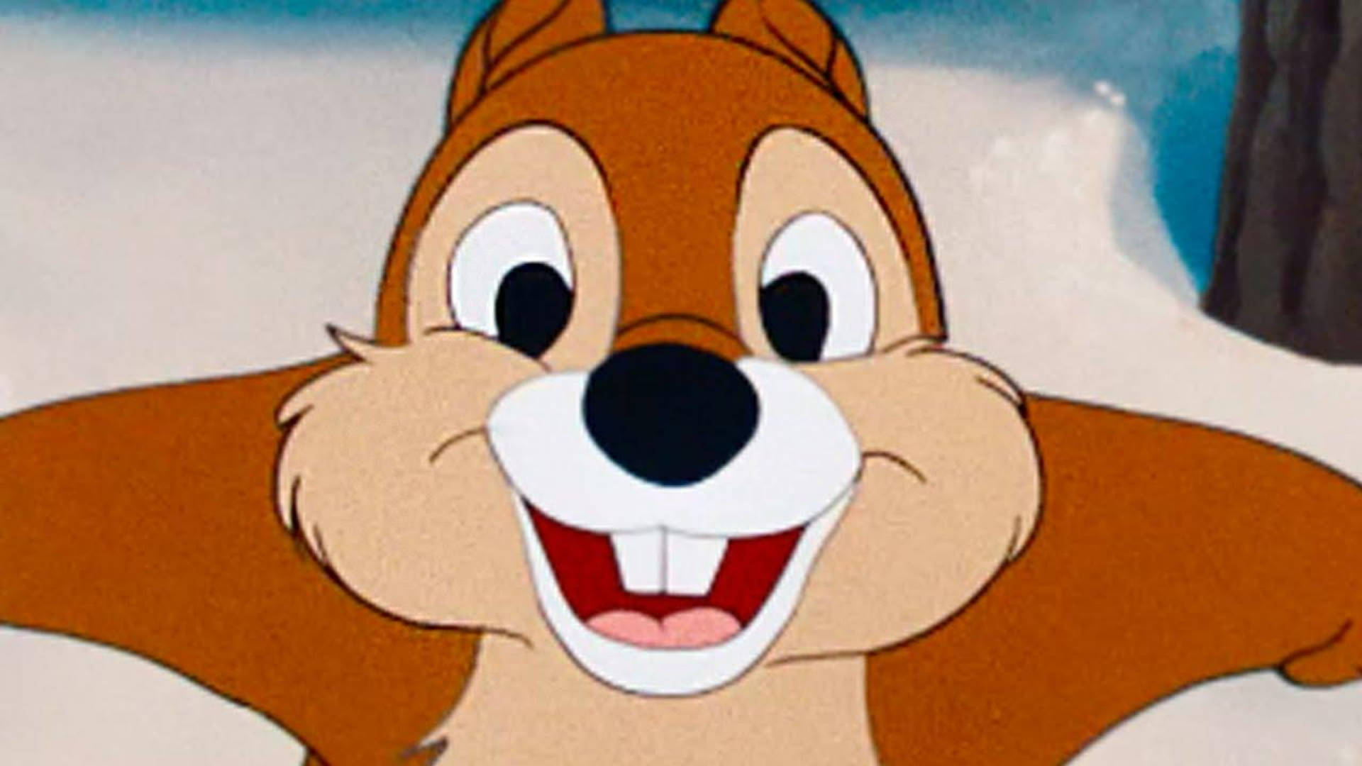 Chip N Dale Rescue Rangers, Chip, snowy backdrop, Full HD Desktop Wallpaper