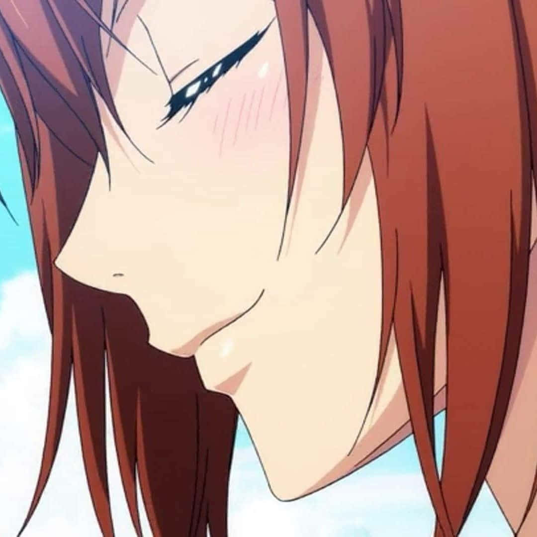 Chisa Kotegawa, red hair, closed eyes, SD Desktop Wallpaper