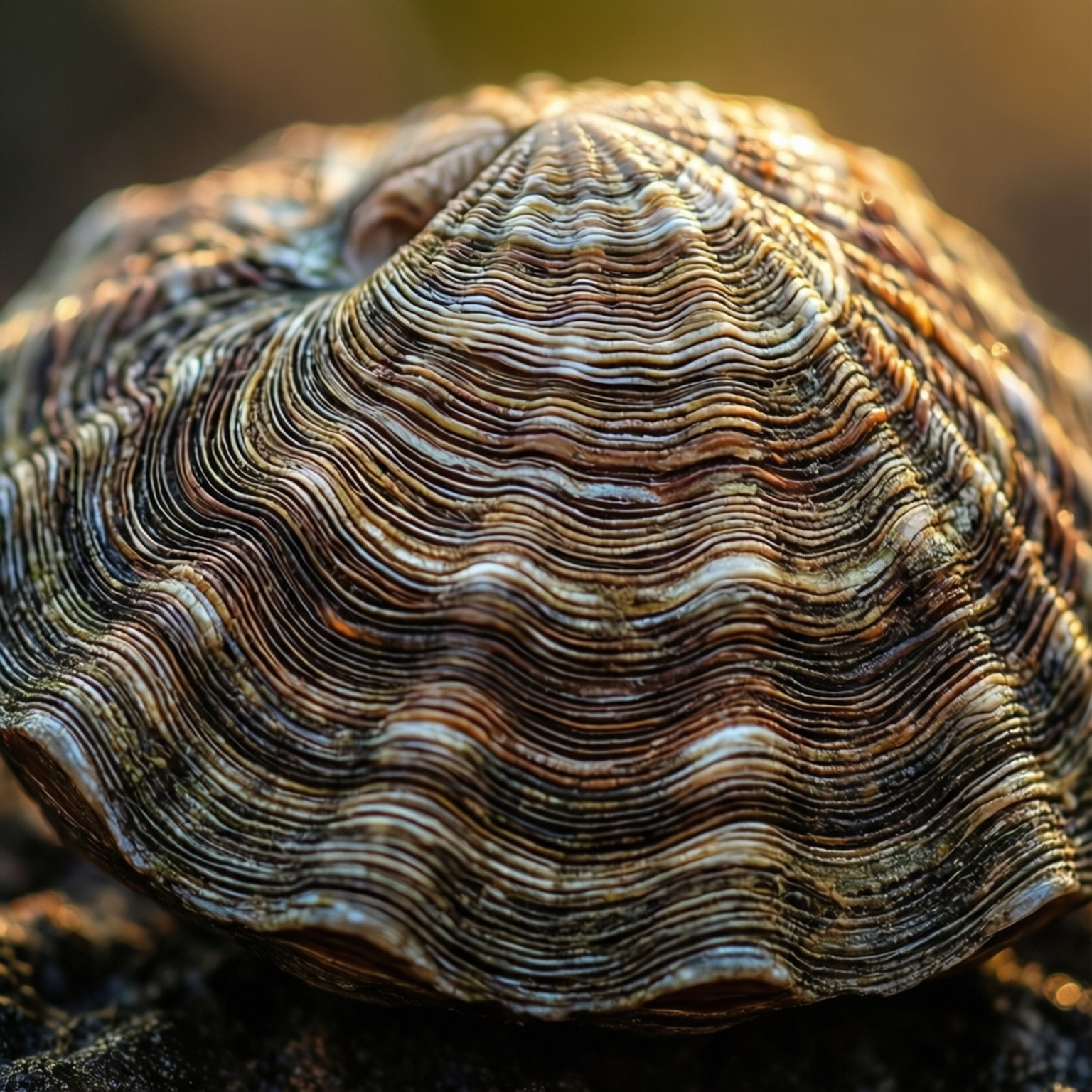 chiton shell, abstract, warm light, HD Desktop Wallpaper