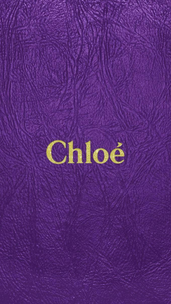 Chloe, violet backdrop, elegant gold lettering, SD Phone Wallpaper