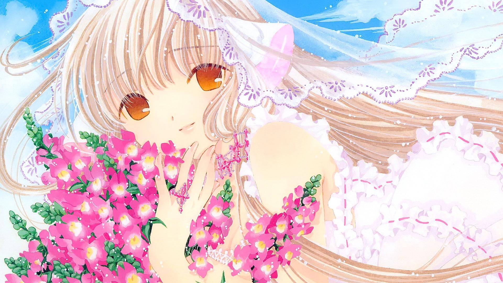 Chobits, Chii, amber eyes, Full HD Desktop Wallpaper