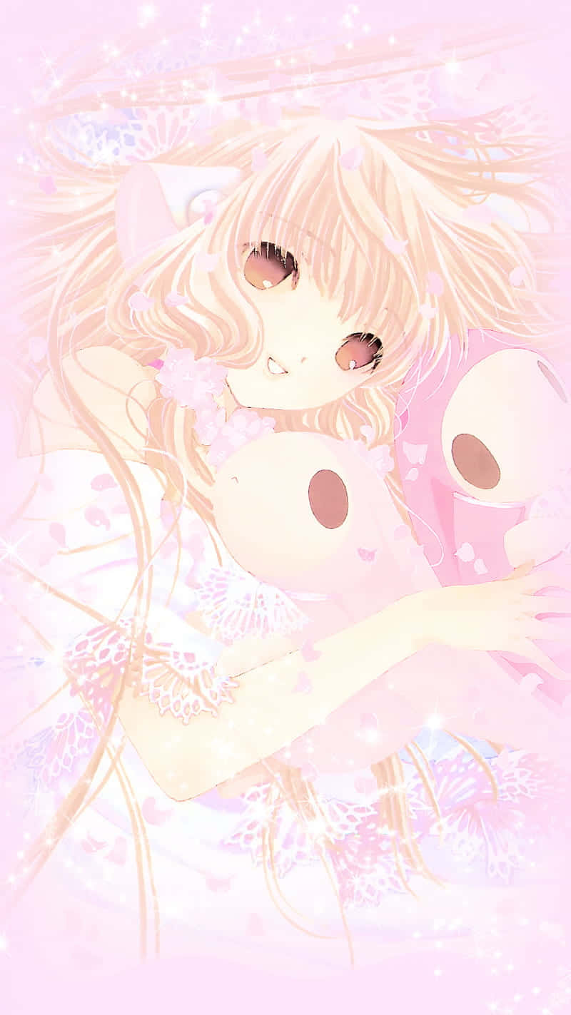 Chobits Freya, pink aesthetic, cat ears, HD Phone Wallpaper