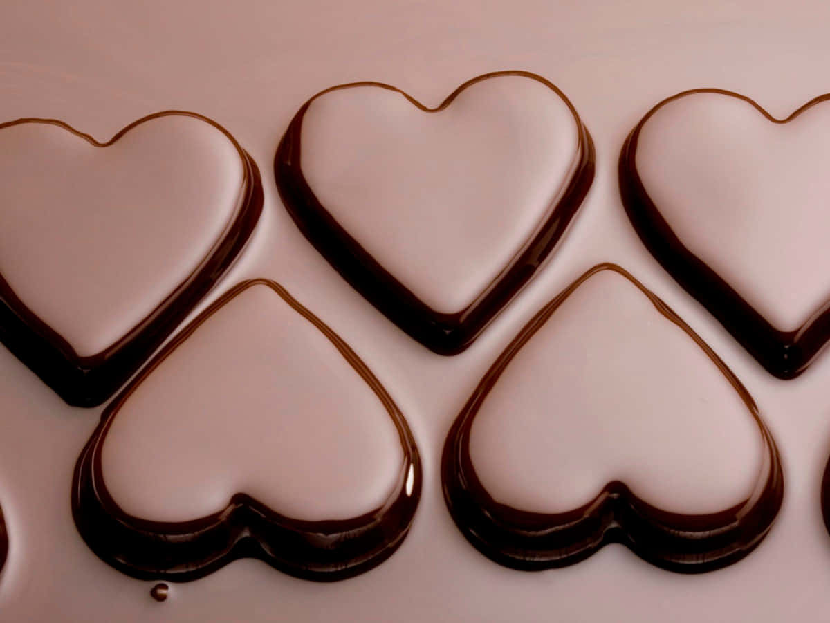 Dark Chocolate, glossy, pink surface, SD Desktop Wallpaper