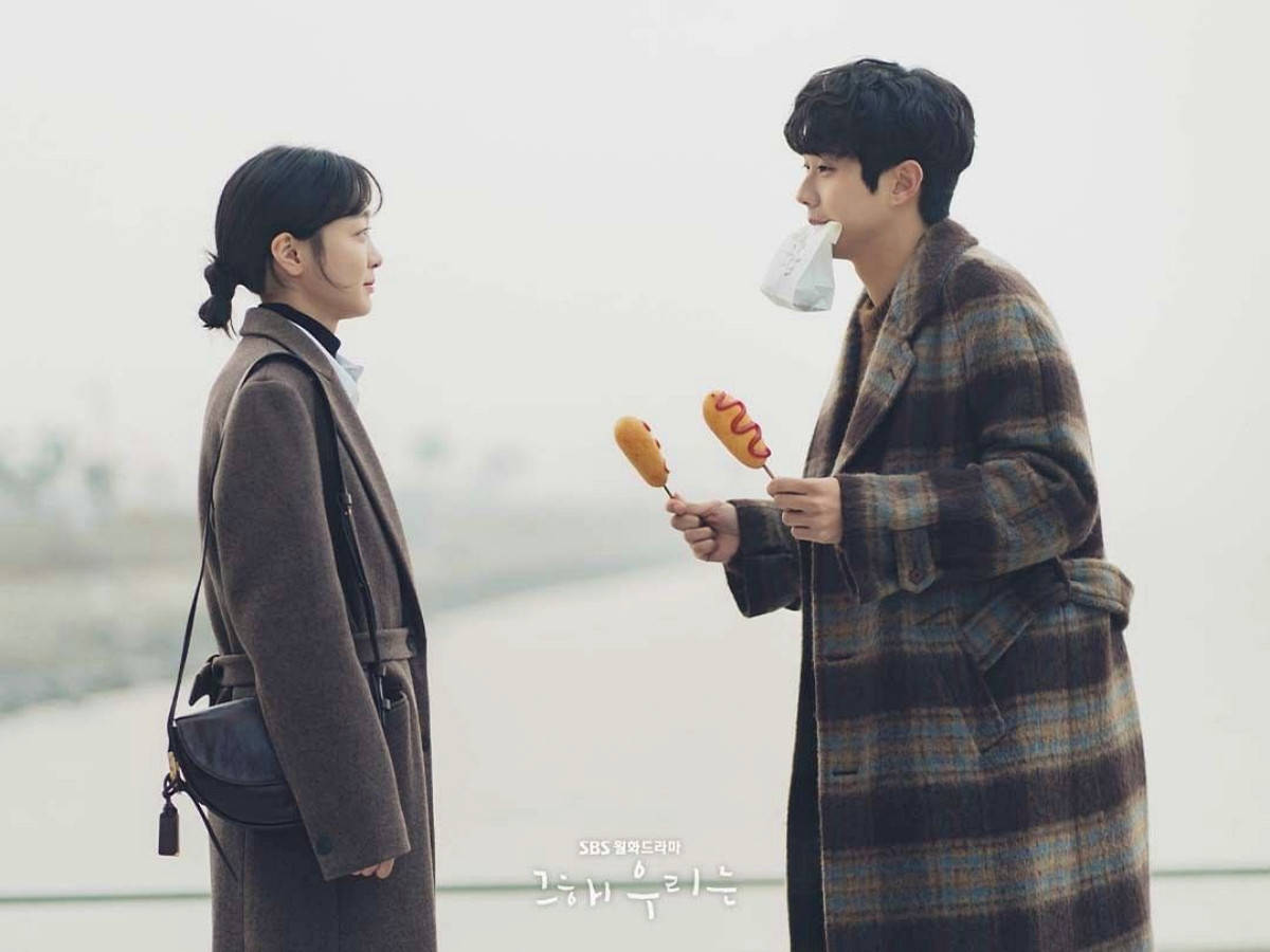 Choi Woo Shik, plaid coat, corn dogs, SD Desktop Wallpaper