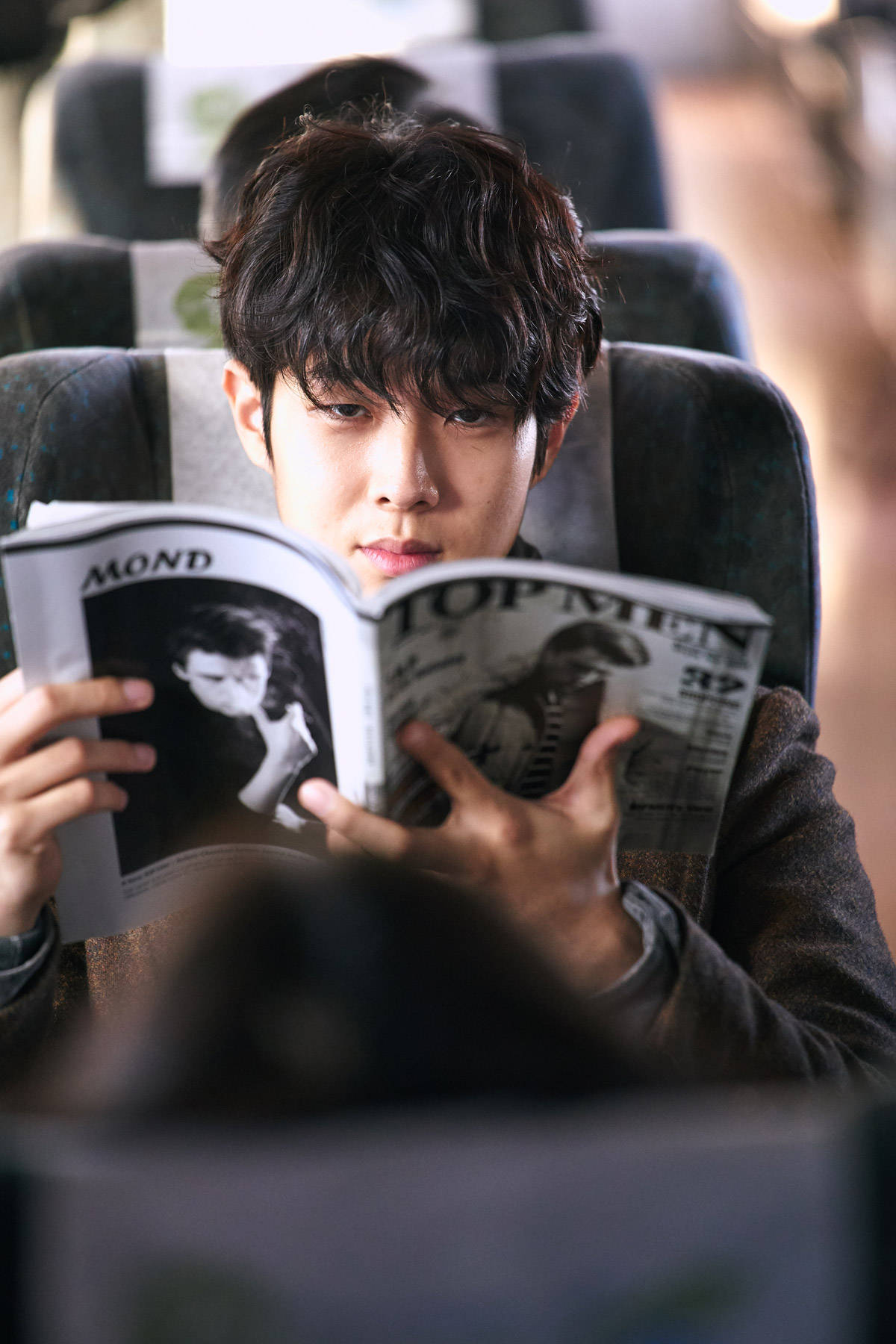 Choi Woo Shik, magazine, train car, HD Phone Wallpaper