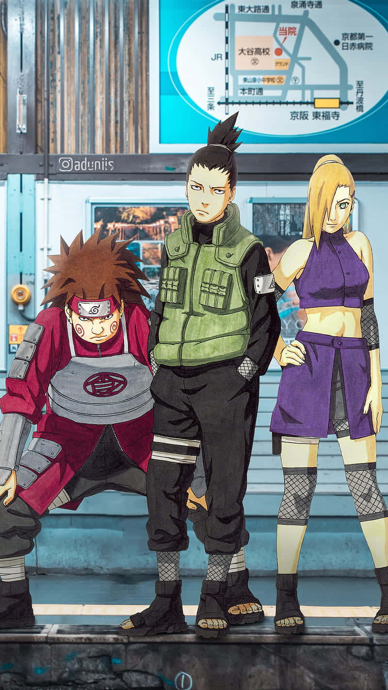 Choji, anime ninja characters, Japanese train station map, HD Phone Wallpaper