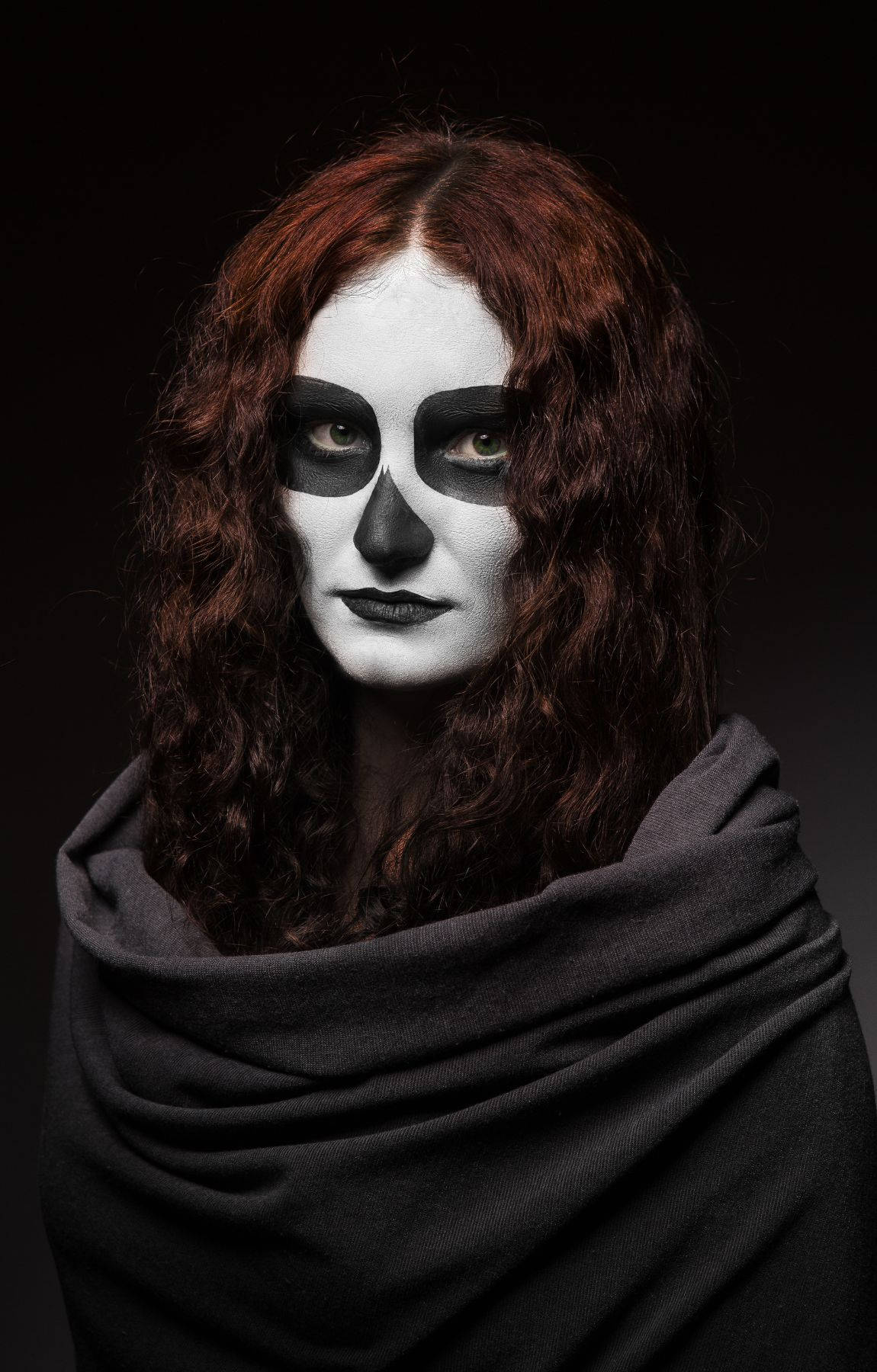 Chola Sugar Skulls, red hair, white face paint, HD Phone Wallpaper