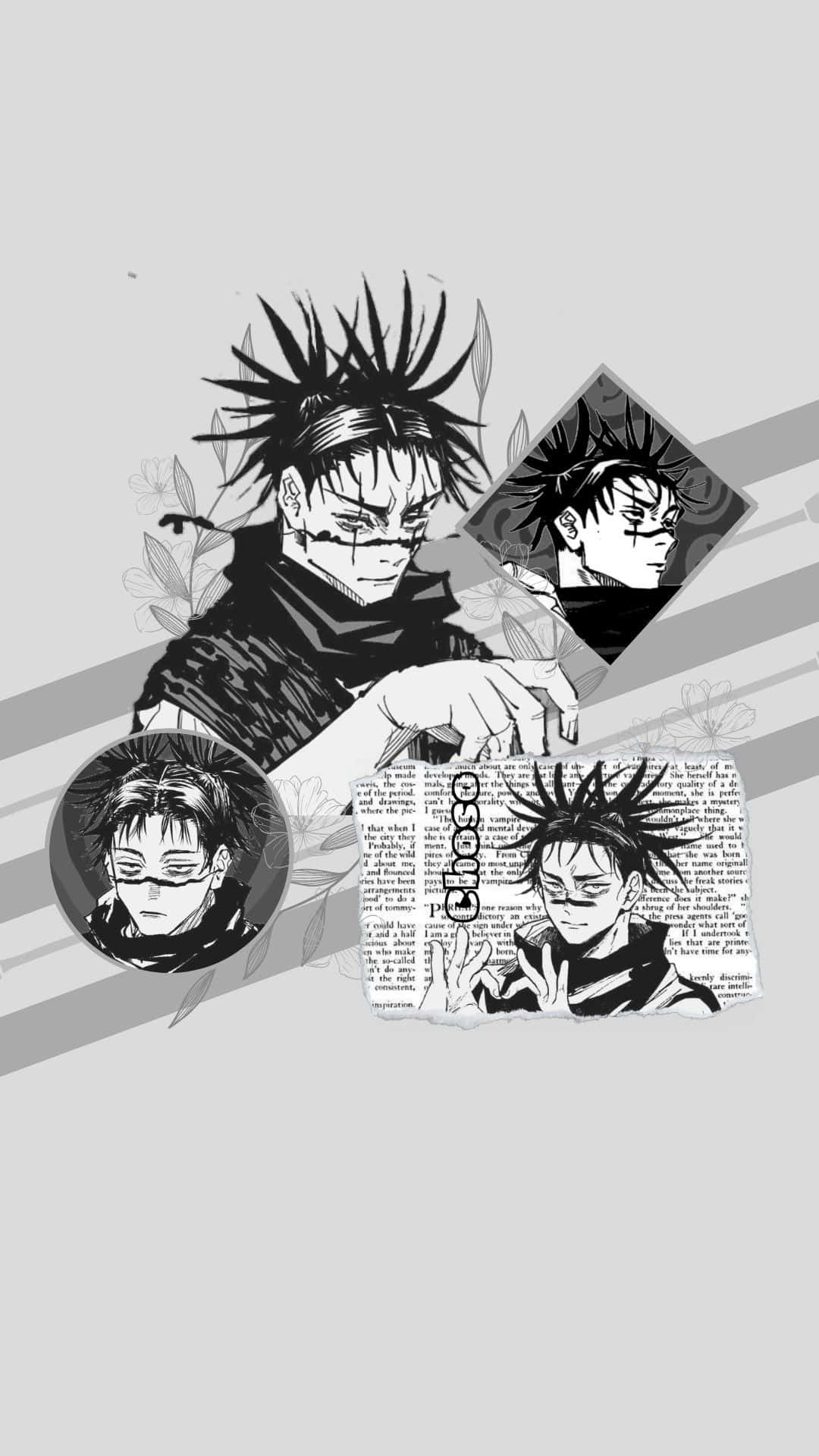 Choso Collage Aesthetic Wallpaper, manga-style character portraits, spiky hair, Full HD Phone Wallpaper
