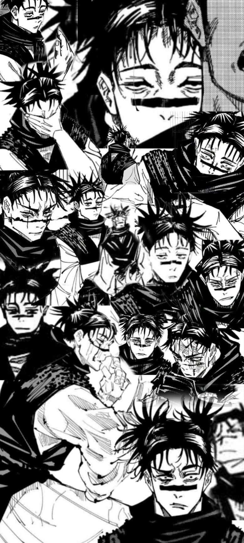 Choso Collage Aesthetic, black and white, manga collage, HD Phone Wallpaper