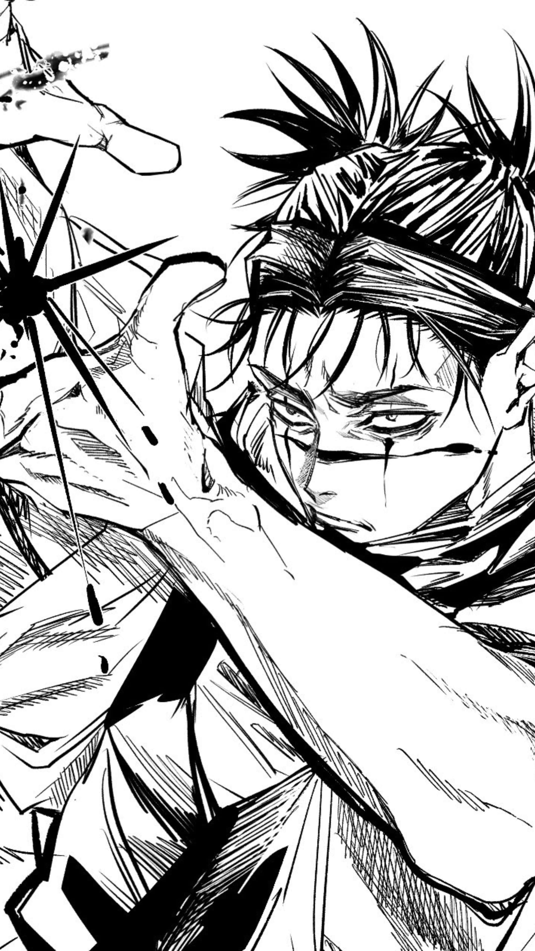 Choso, J J K, manga-style, 4K Phone Wallpaper
