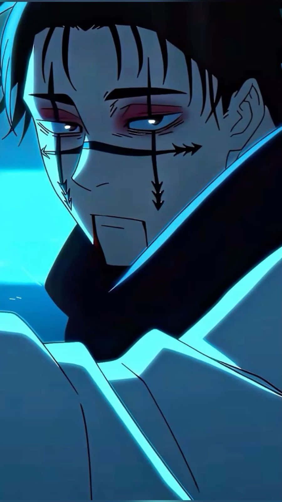 Choso, Blue Shadow, glowing blue eyes, HD Phone Wallpaper