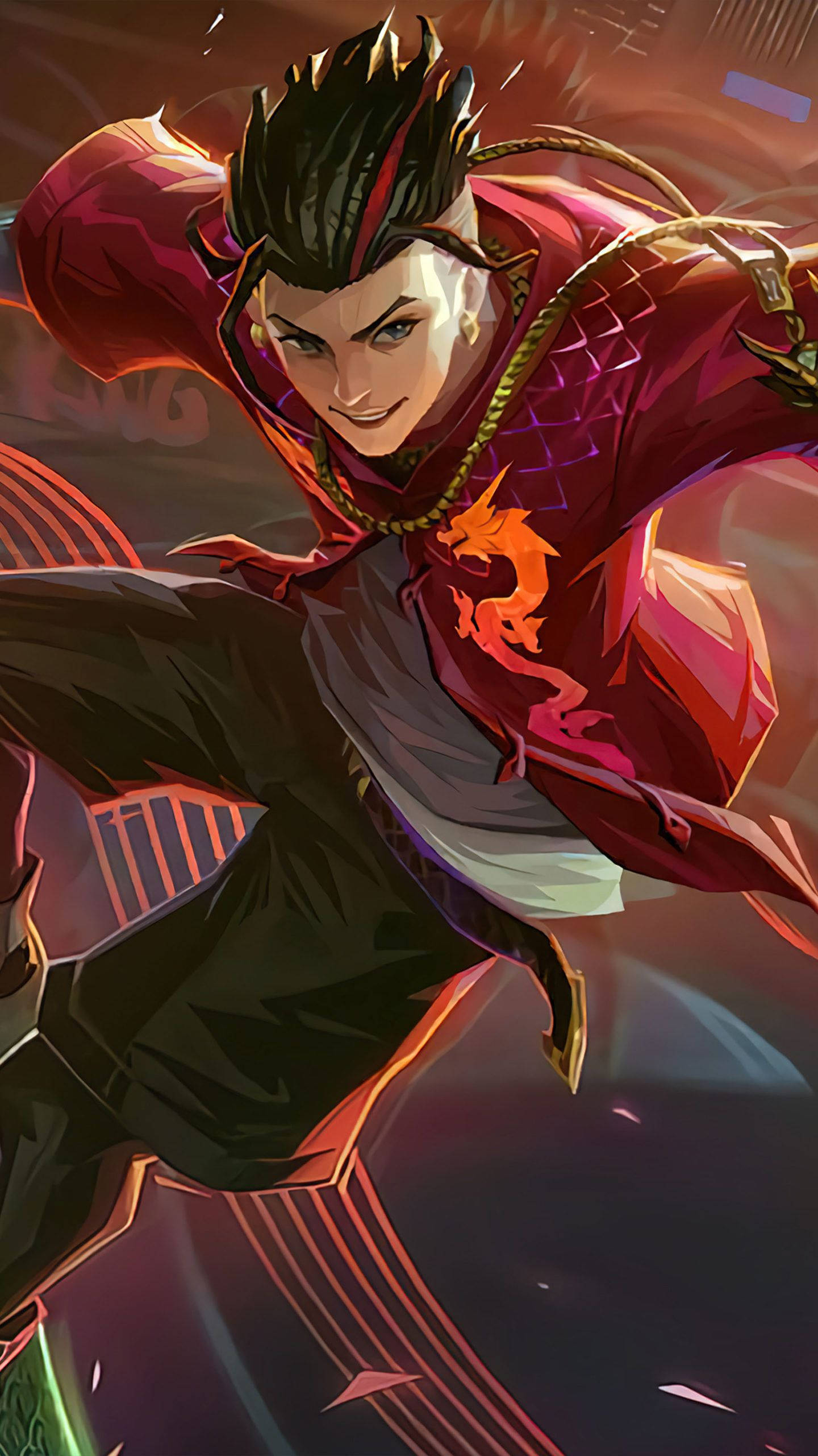 Chou ML, S.T.U.N Skin, red and black armor, 2K Phone Wallpaper