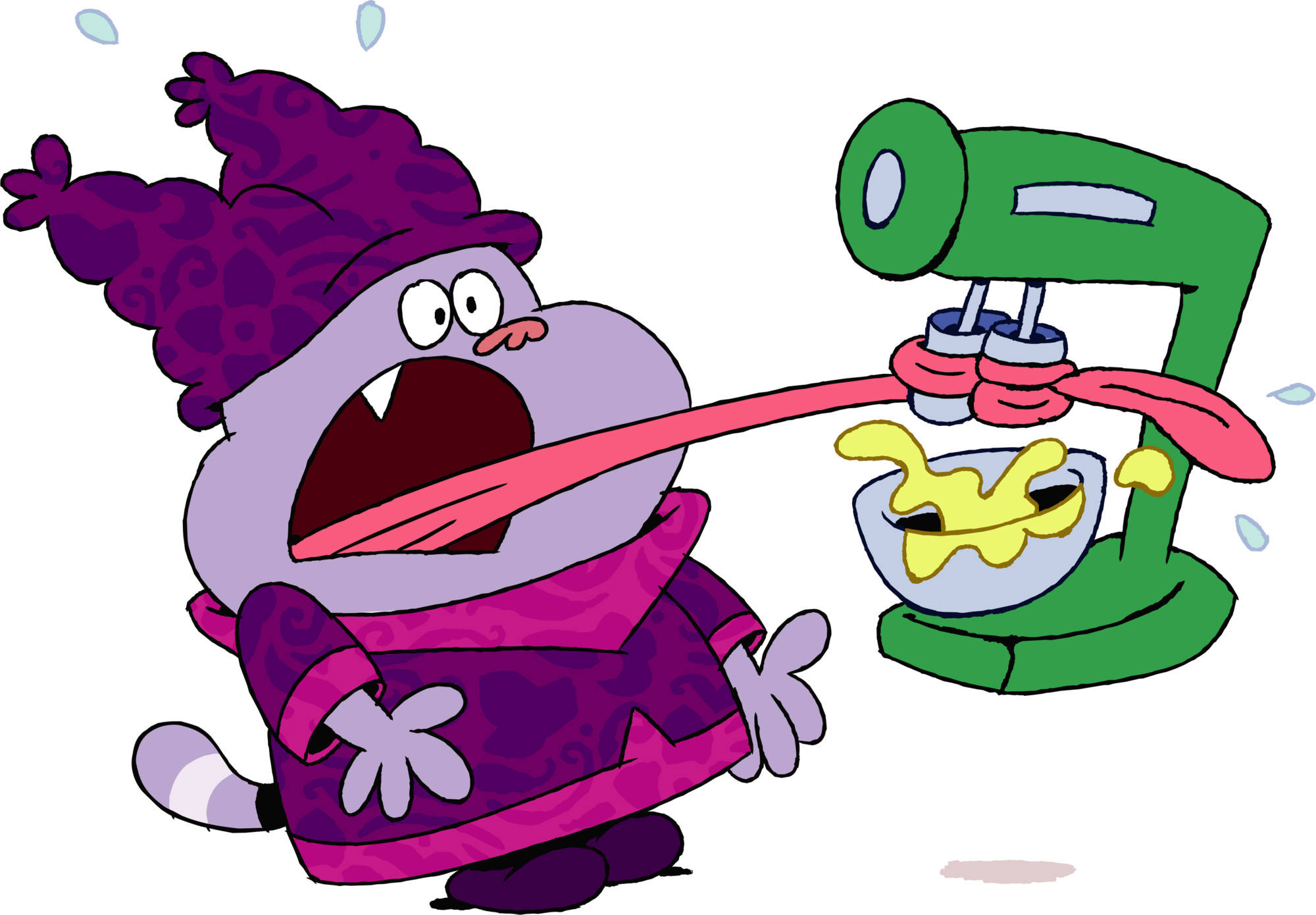Chowder Cartoon, purple hat, purple coat, Full HD Desktop Wallpaper