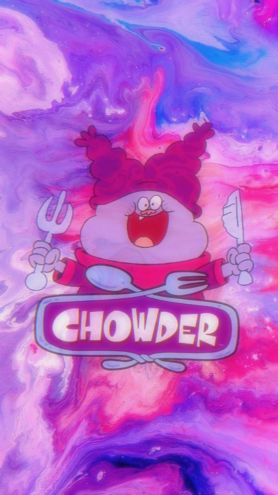 Chowder Cartoon, red hair, utensils, HD Phone Wallpaper