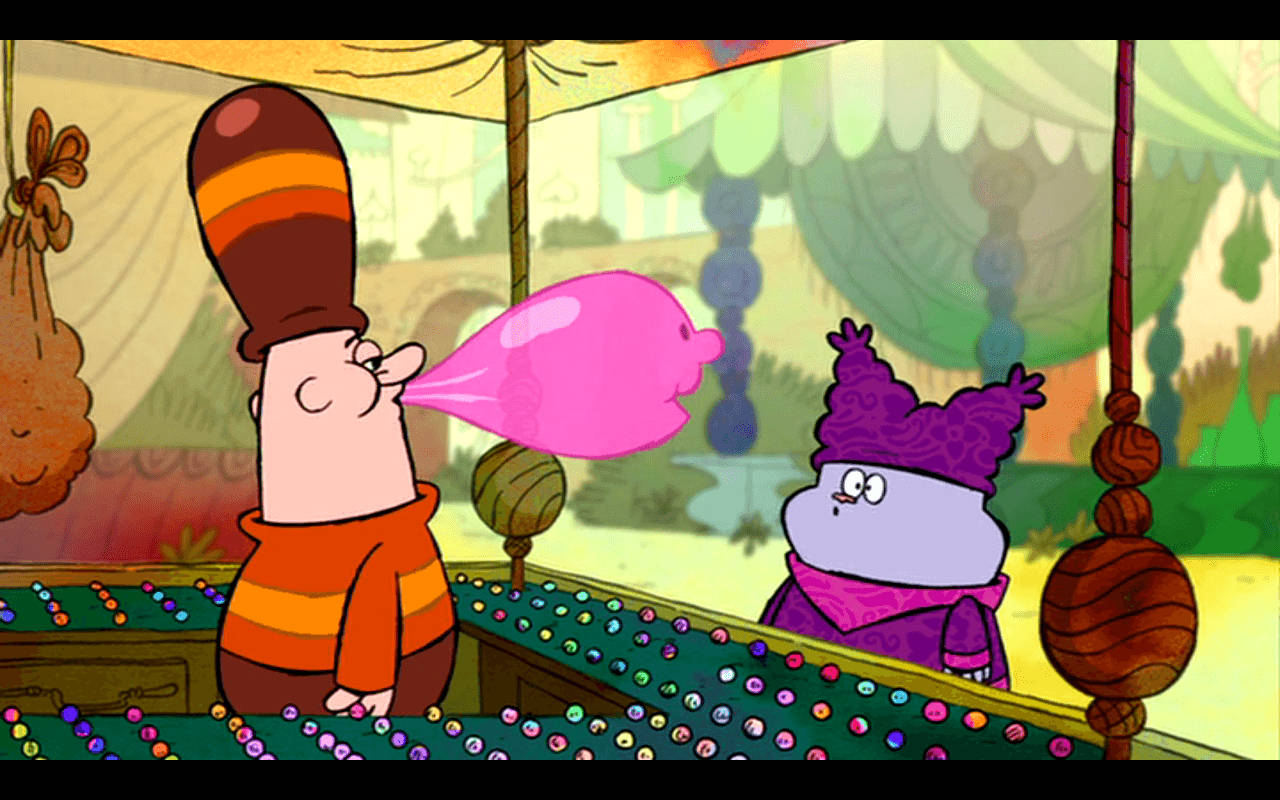 Chowder Cartoon, gum vendor, pink bubblegum bubble, HD Desktop Wallpaper