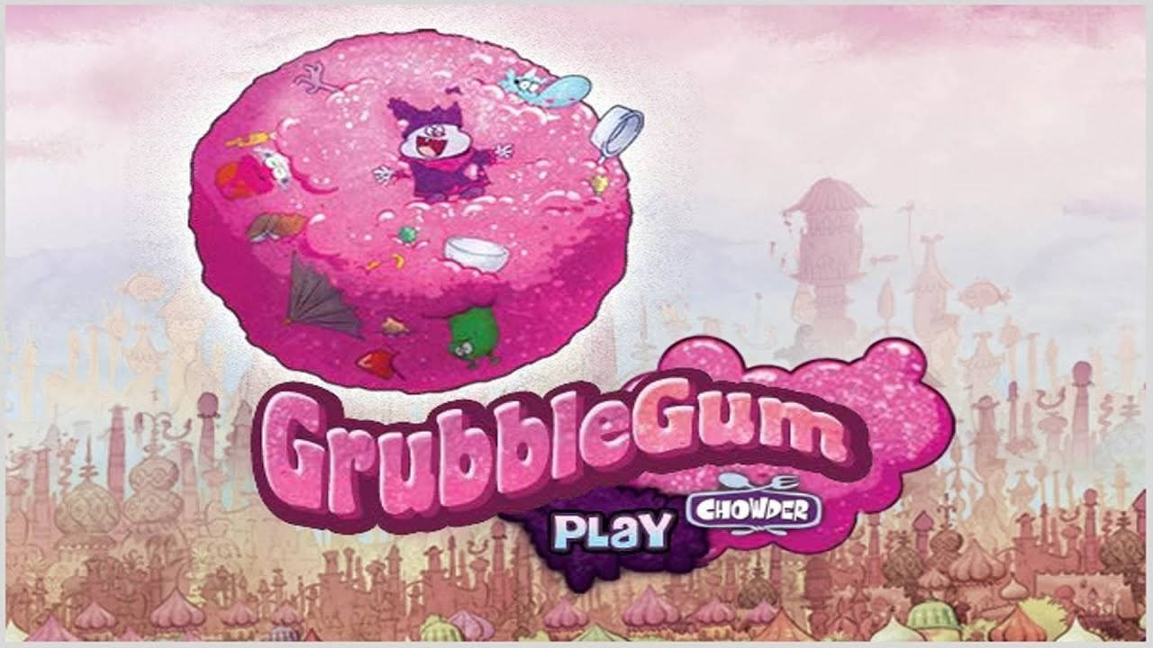 Chowder Cartoon, grubble gum game, pink gum bubble, HD Desktop Wallpaper