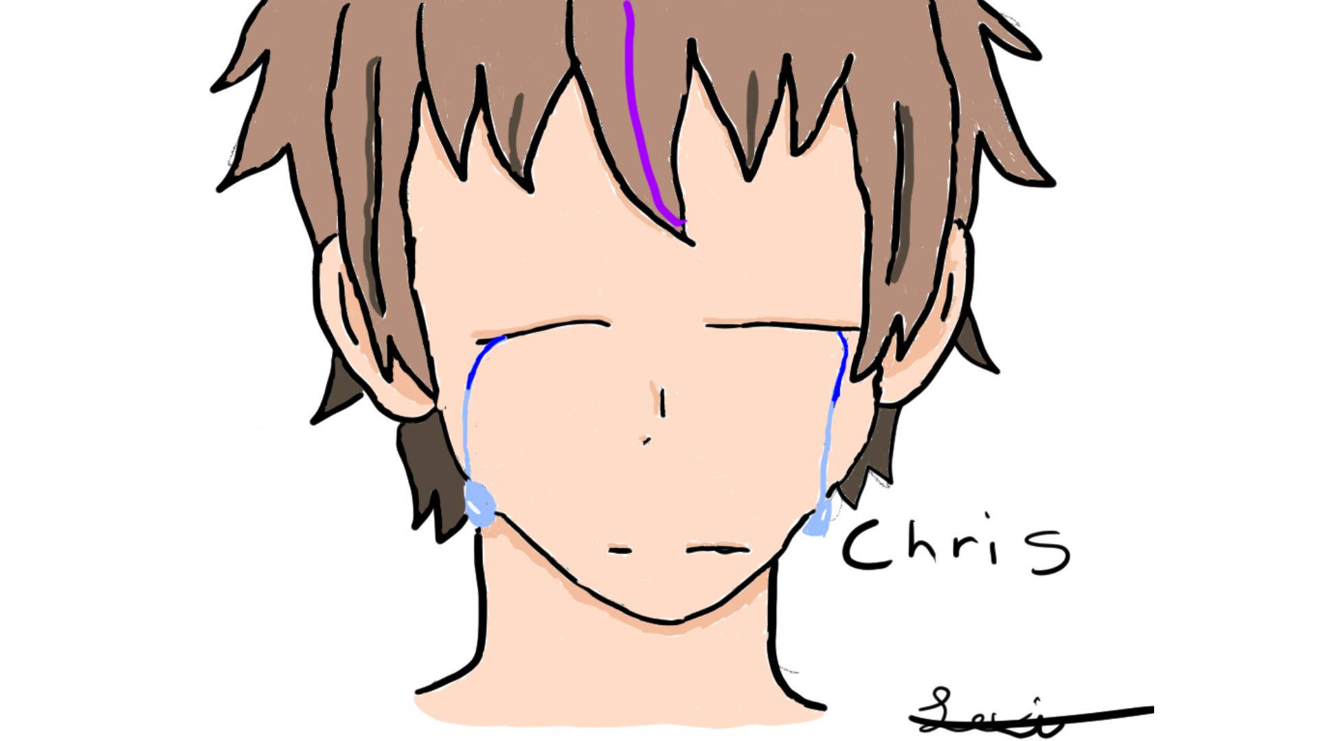 Chris Afton, anime-style, brown-haired, Full HD Desktop Wallpaper