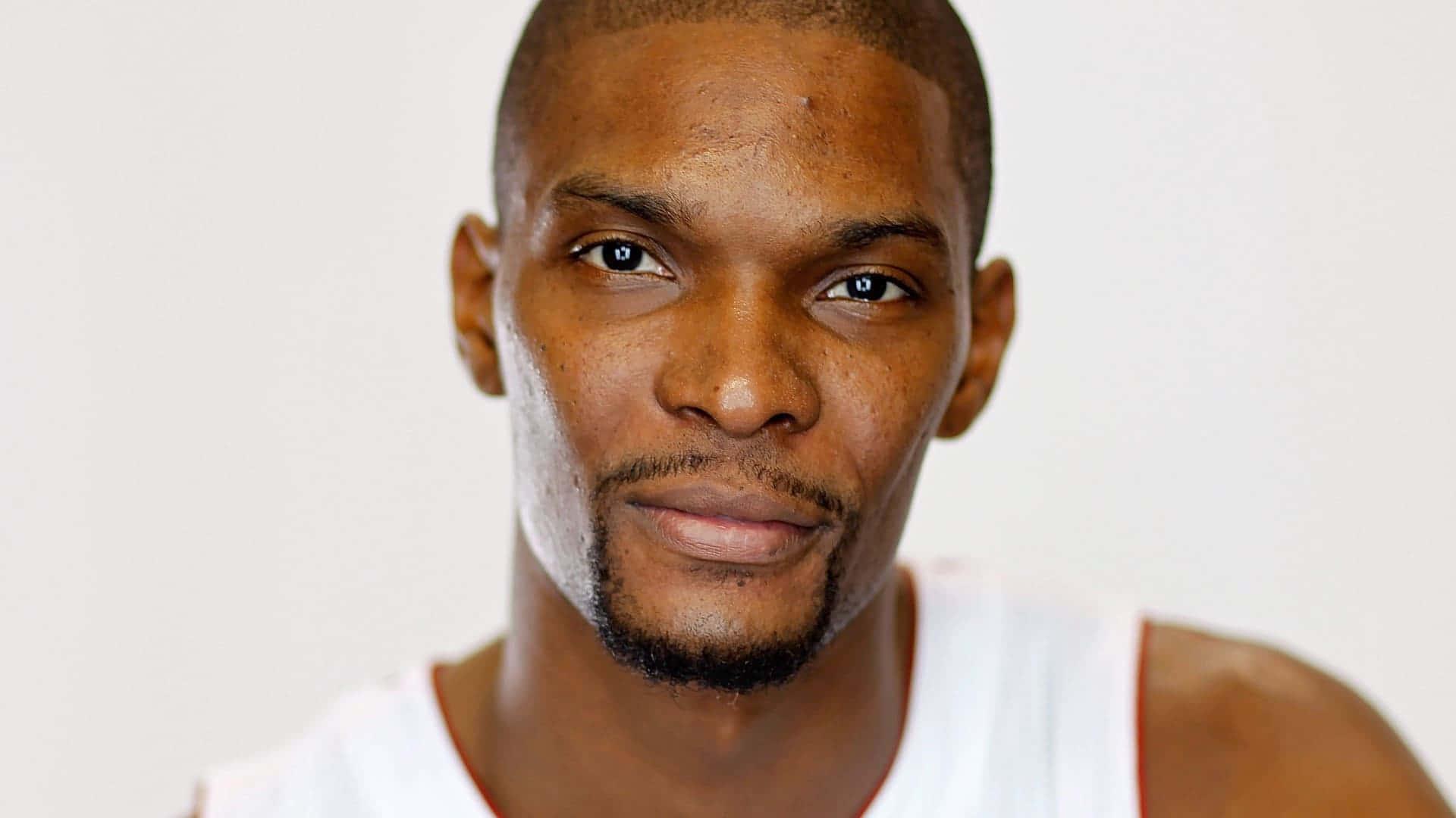 Chris Bosh, white jersey, plain white background, Full HD Desktop Wallpaper