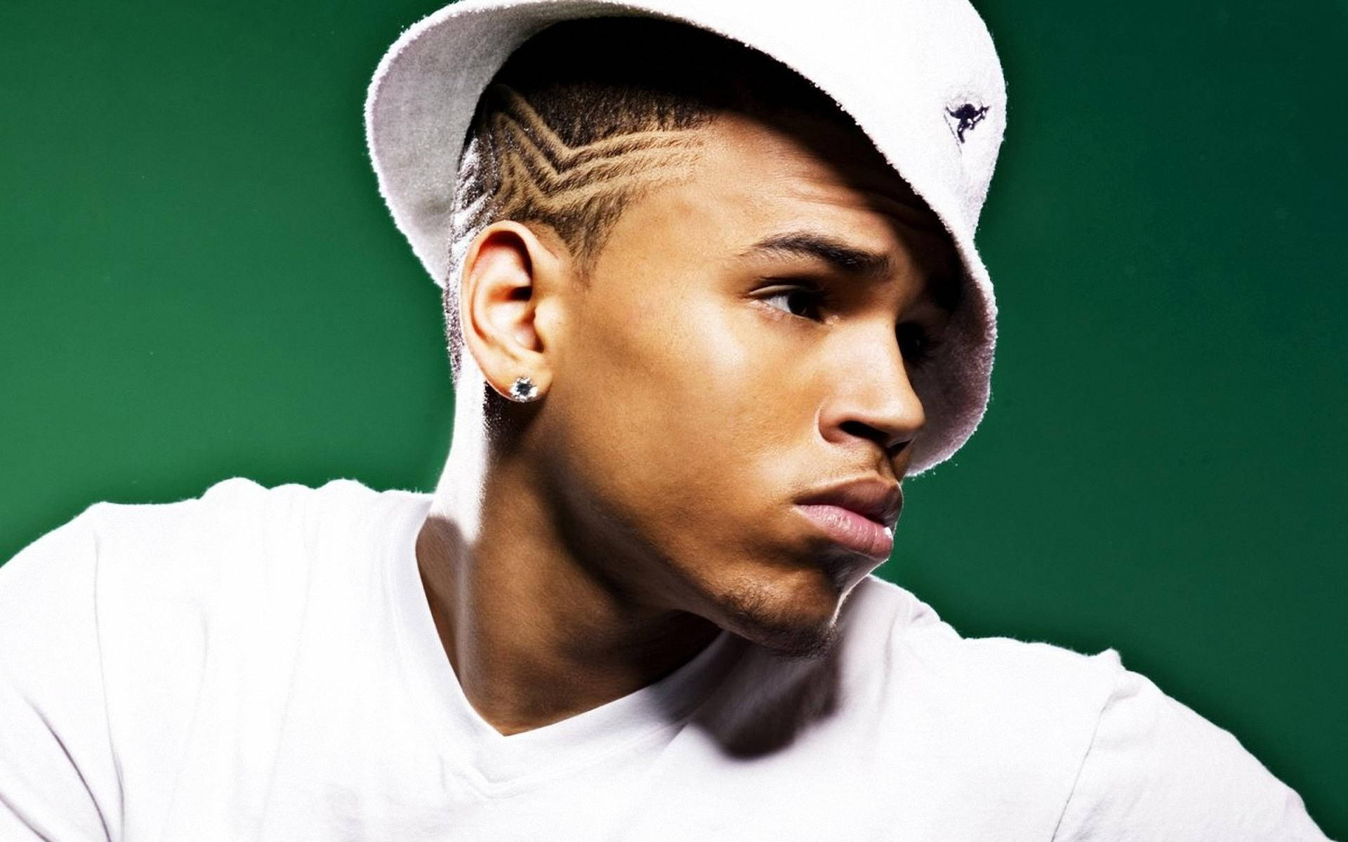 Chris Brown, braided hair, white cap, Full HD Desktop Wallpaper