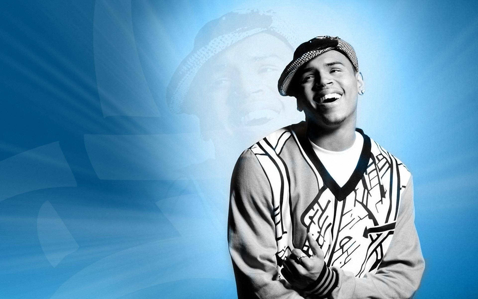 Chris Brown, patterned cap, sweater, Full HD Desktop Wallpaper