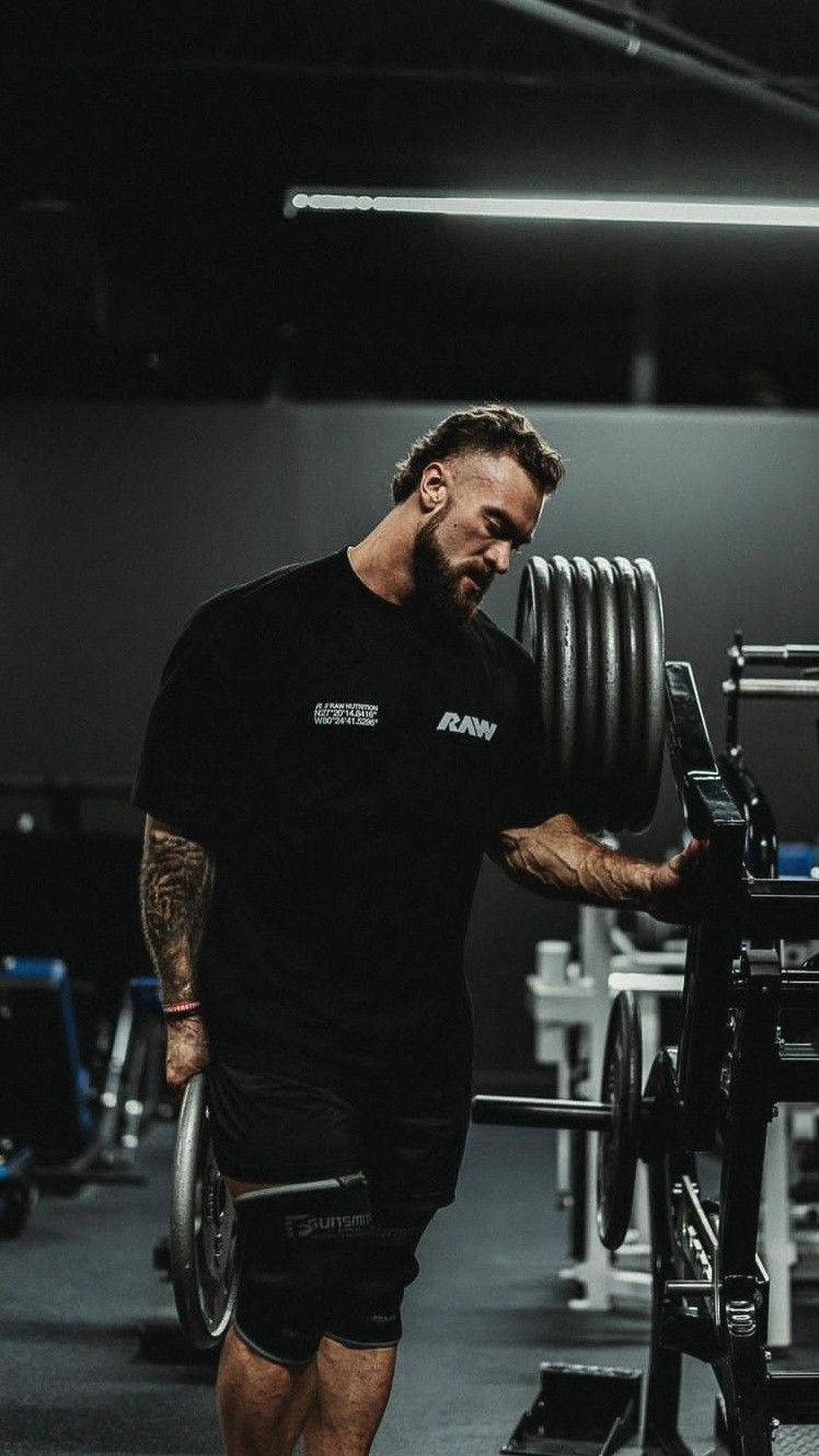 Chris Bumstead, barbell, gym, HD Phone Wallpaper